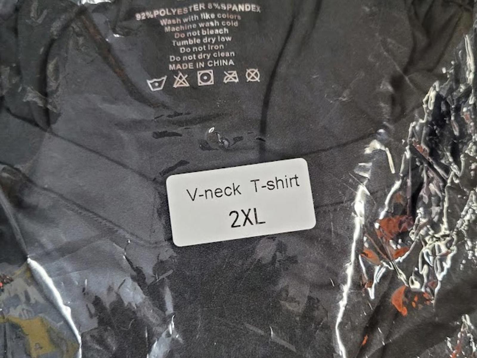 Other Comfortable Black V-Neck T-Shirt 2XL – Soft Polyester Blend Size US XXL / EU 58 / 5 - 4 Thumbnail