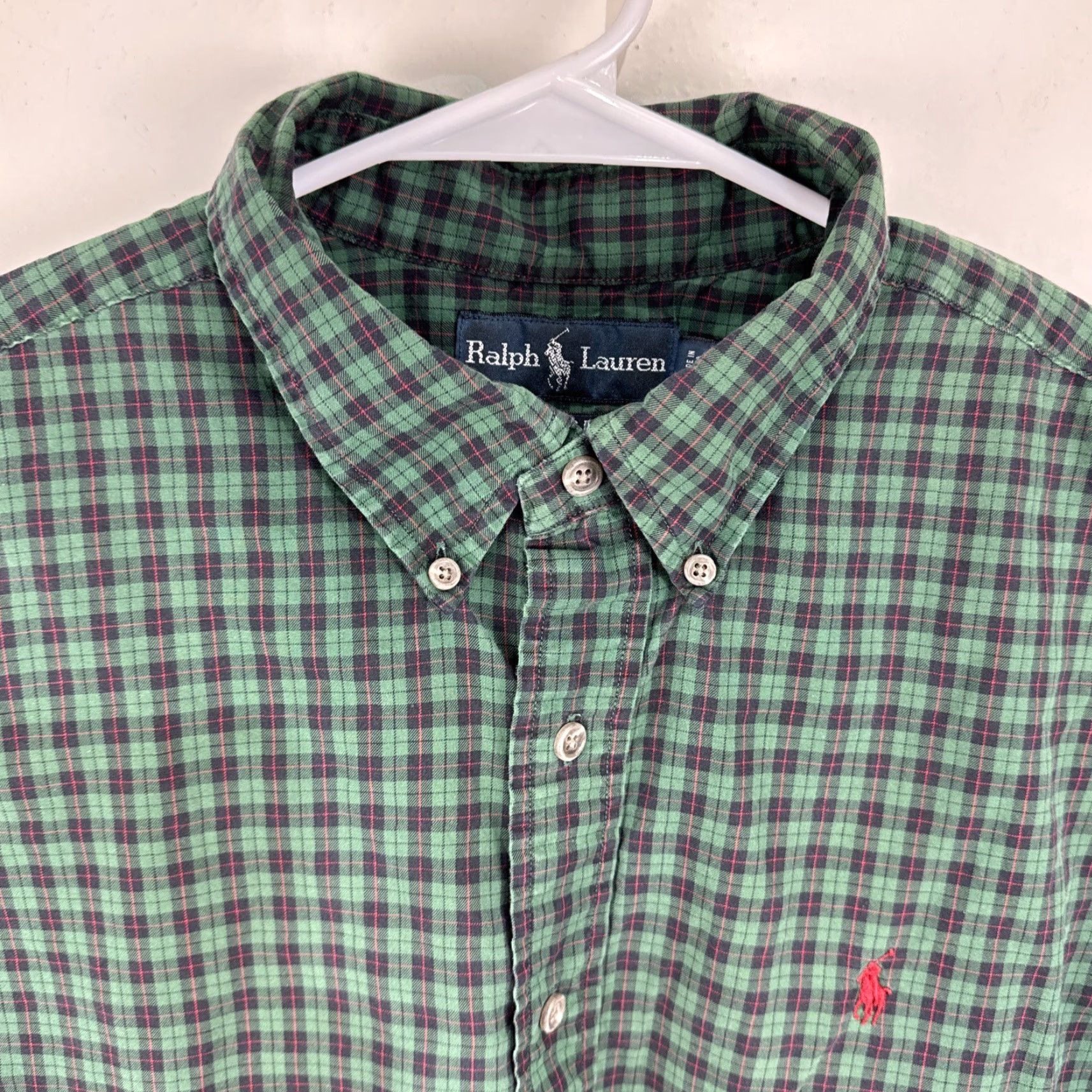 Polo Ralph Lauren VINTAGE Polo Ralph Lauren Mens Classic Fit Shirt XL Plaid Long Sleeve Button-Up Size US XL / EU 56 / 4 - 3 Thumbnail