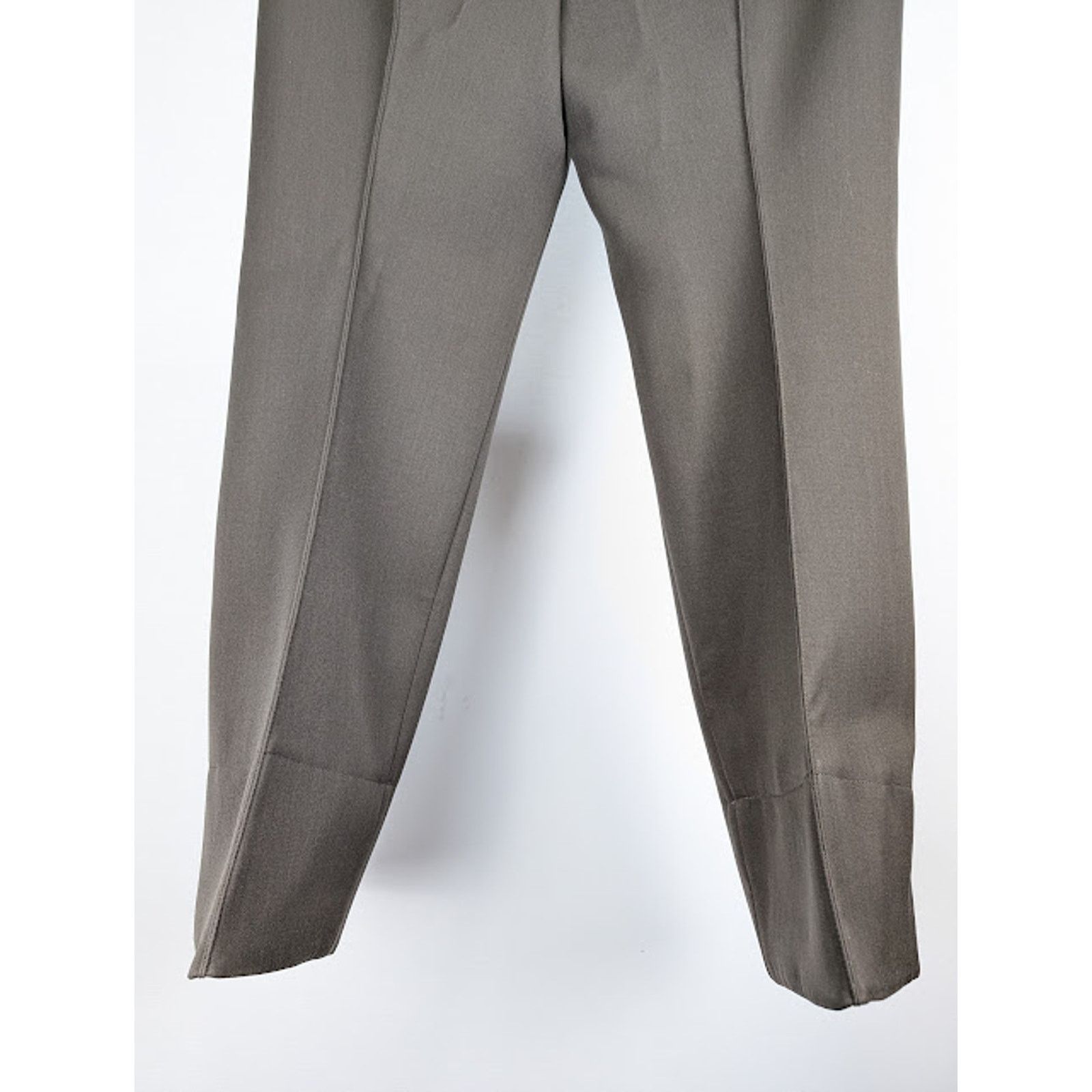 Bottega Veneta o1rshd1 Compact Wool Trousers in Olive Size US 34 / EU 50 - 13 Thumbnail