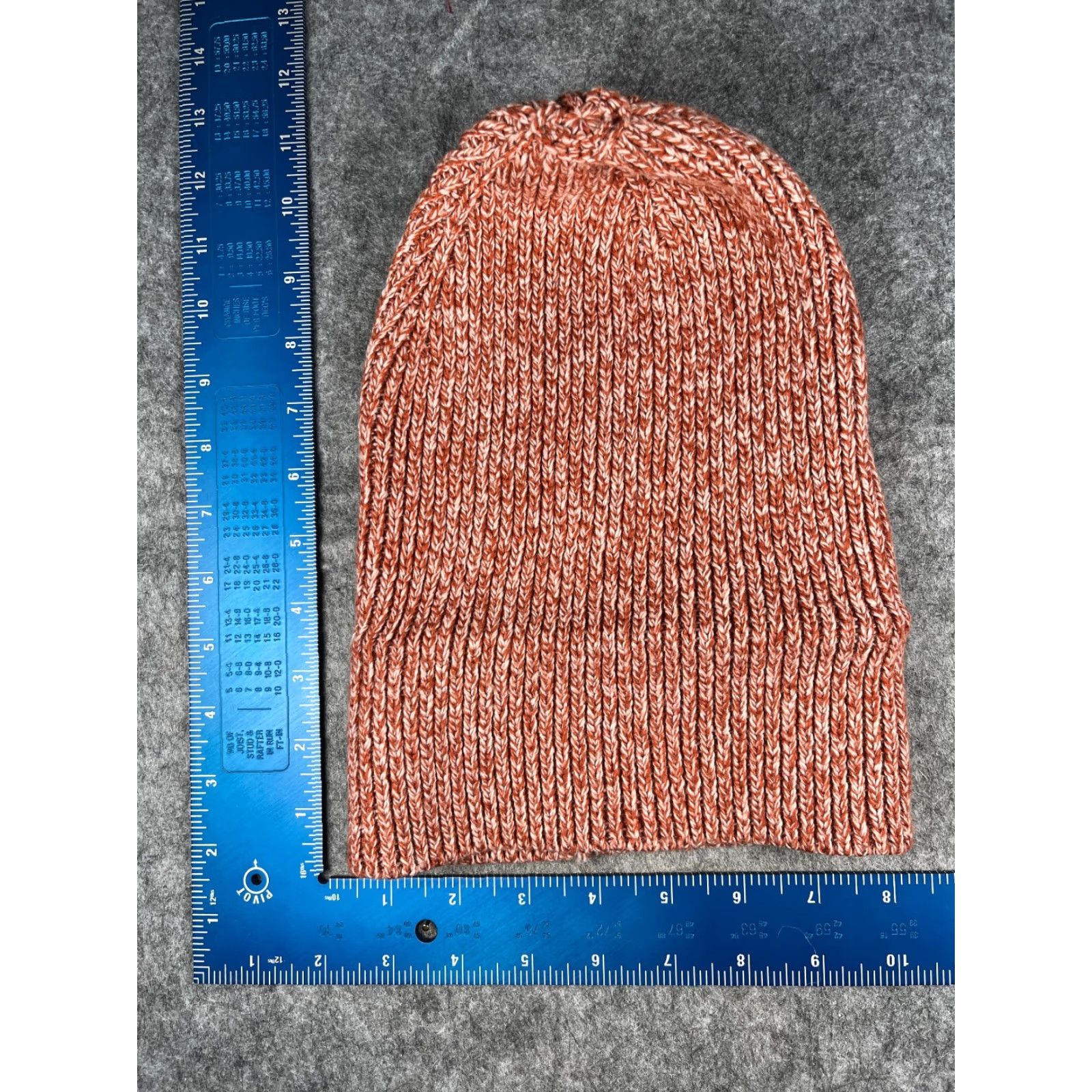 Old Navy Old Navy Beanie Adult One Size Orange White Knit Embroider 100% Polyester Hat Beanie Mens One Size Orange Knit 100% Polyester Old Navy Size ONE SIZE - 4 Thumbnail