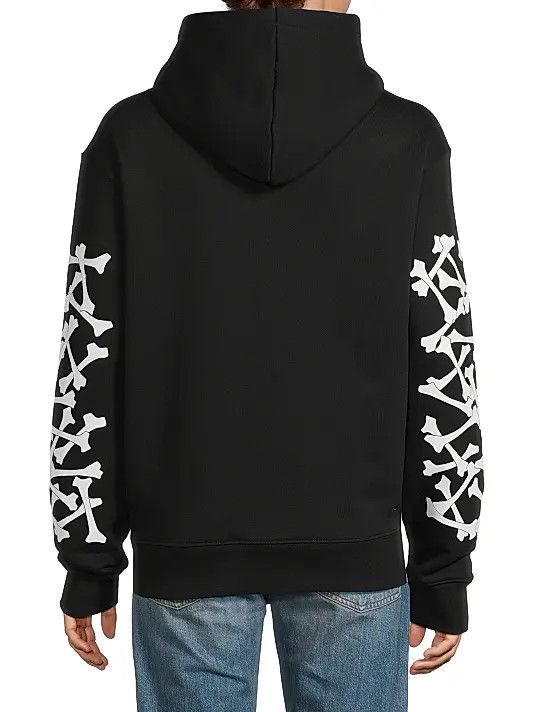 Amiri o1orln0326 Bones Stacked Hoodie in Black Size US XXL / EU 58 / 5 - 4 Thumbnail