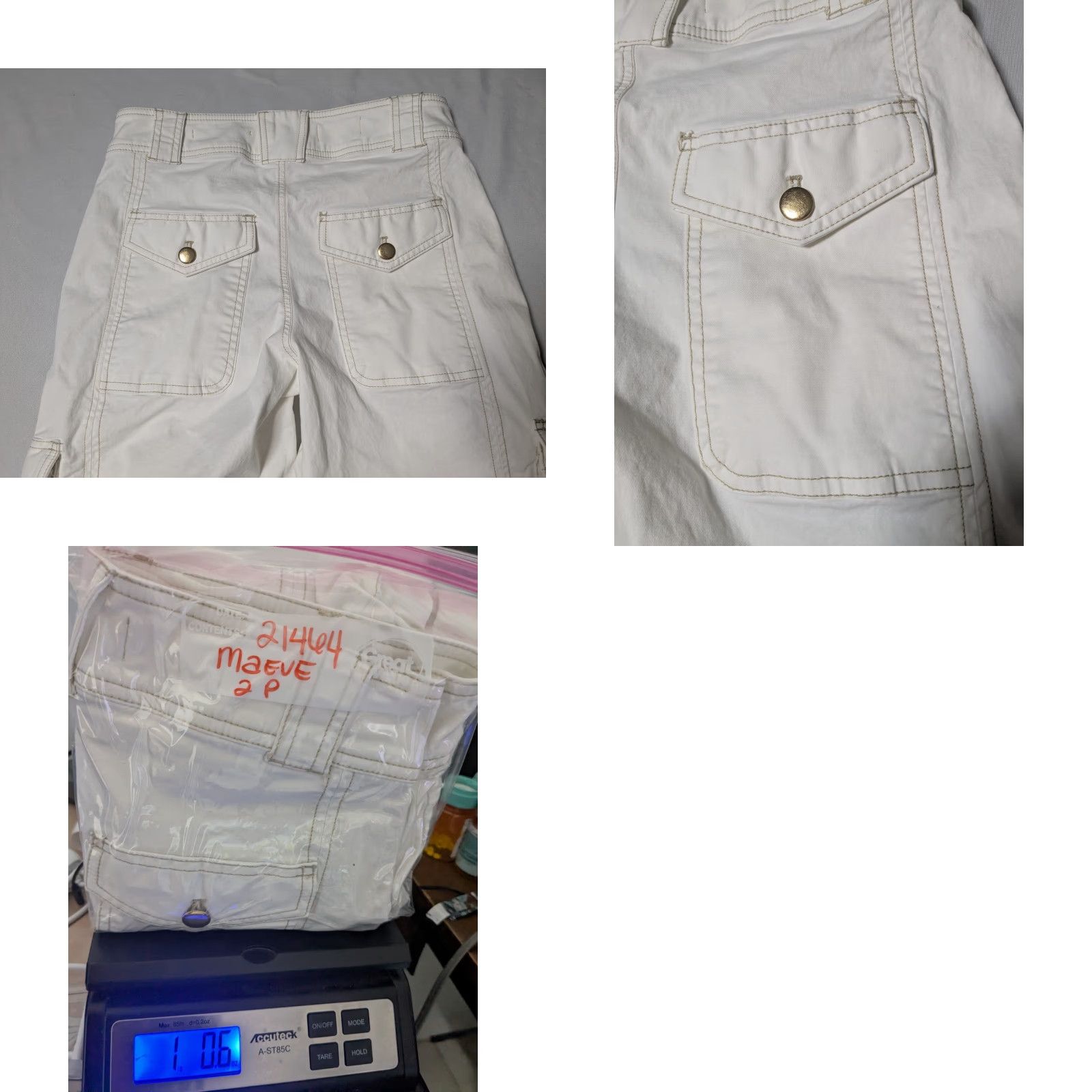Anthropologie Maeve by Anthropologie Top-Stitched Utility Cropped Pants White Women 2P Cropped Pants Womens 2P White Maeve by Anthropologie Size 26" / US 2 / IT 38 - 10 Thumbnail