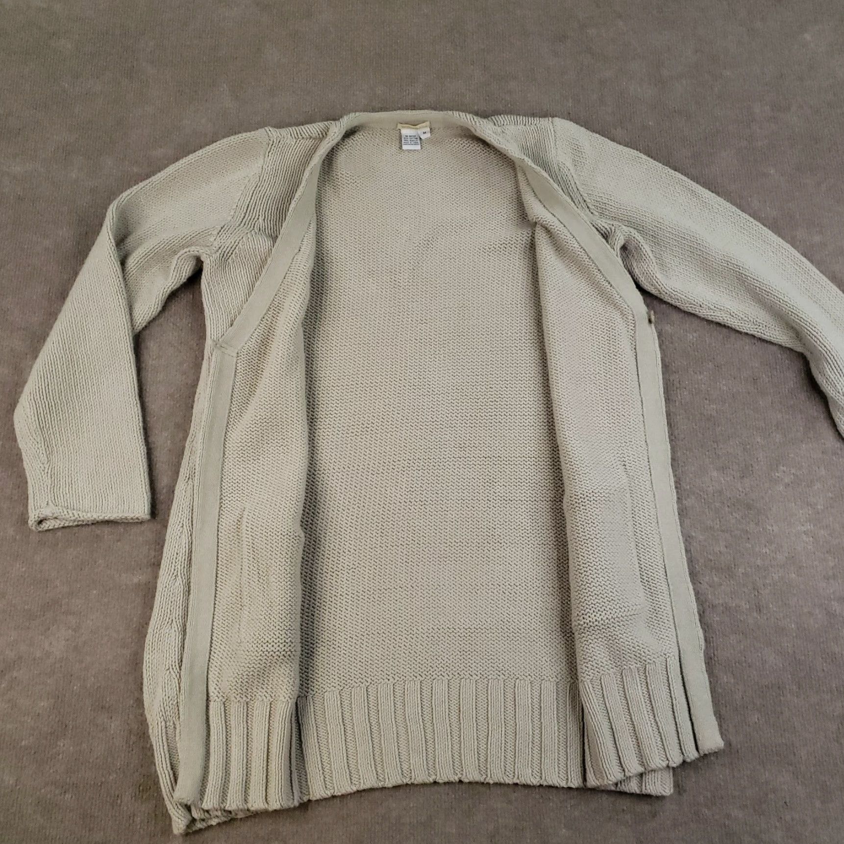 The Territory Ahead Territory Ahead Cardigan Womens Medium Beige Knit Pockets Button Size M / US 6-8 / IT 42-44 - 6 Thumbnail