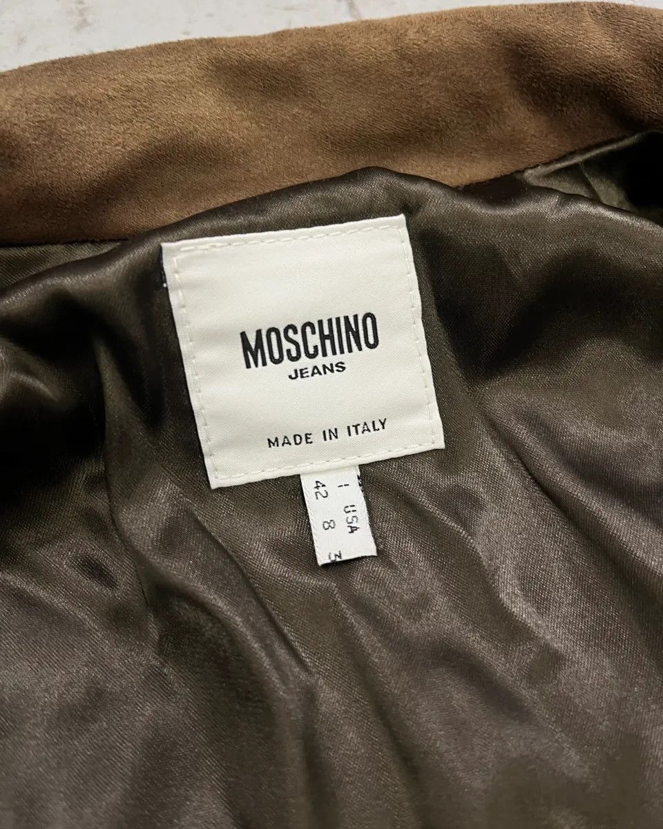 Moschino 2000s Moschino Studded Ruffle Brown Suede Jacket Size M / US 6-8 / IT 42-44 - 9 Thumbnail