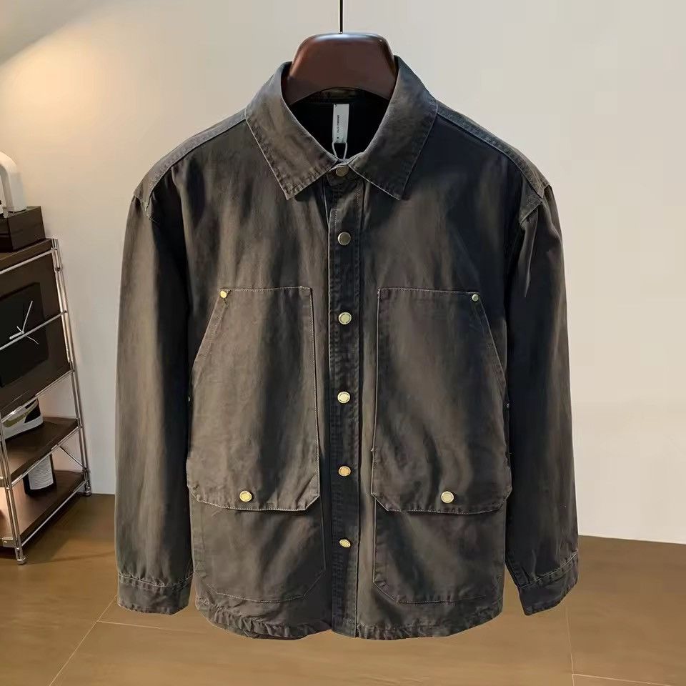 Vintage Washed Vintage Retro Streetwear Long Sleeve Shirt Jacket Size US M / EU 48-50 / 2 - 1 Thumbnail