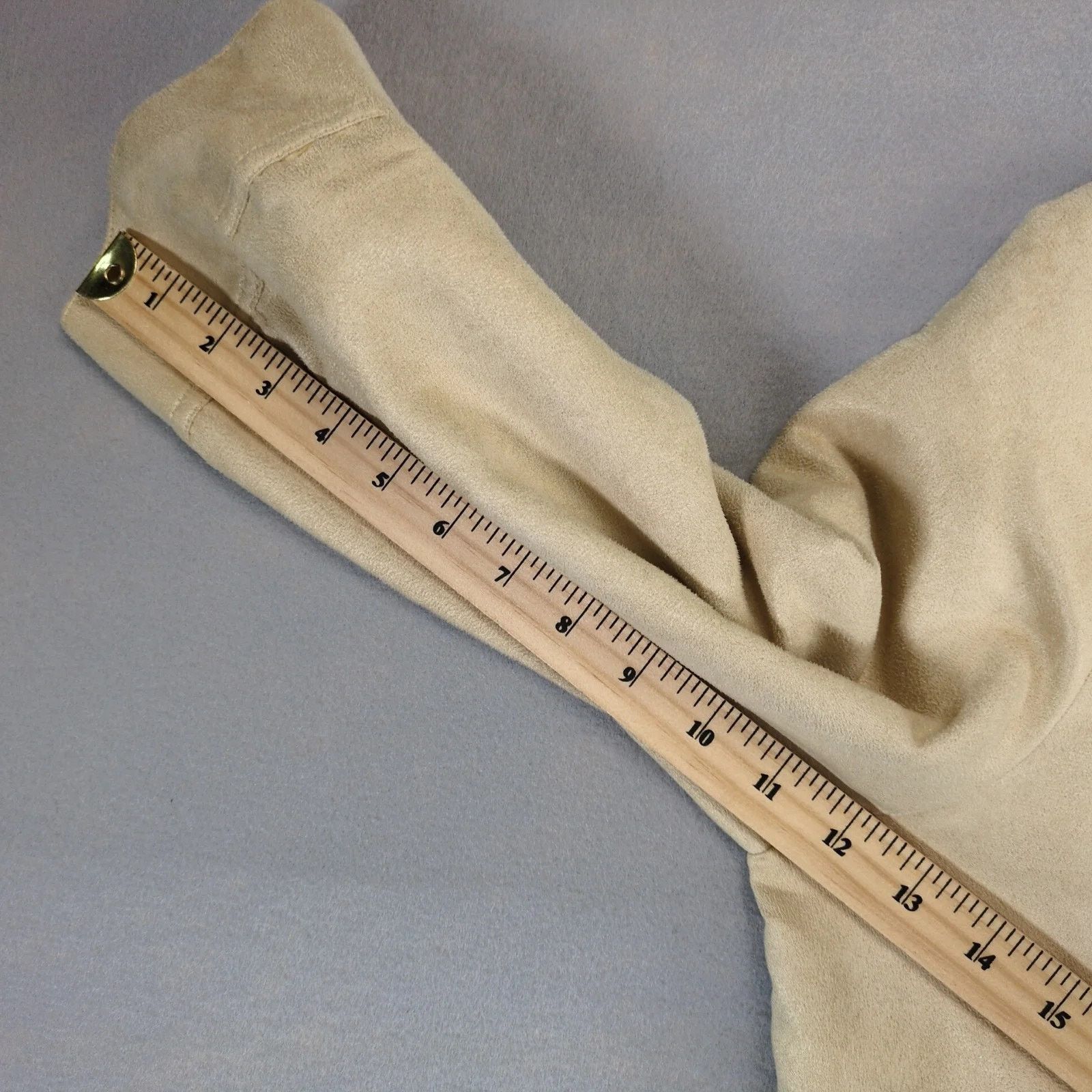 Coldwater Creek Coldwater Creek Beige Faux Suede Jacket Womens 14 Microfiber Size XL / US 12-14 / IT 48-50 - 6 Thumbnail
