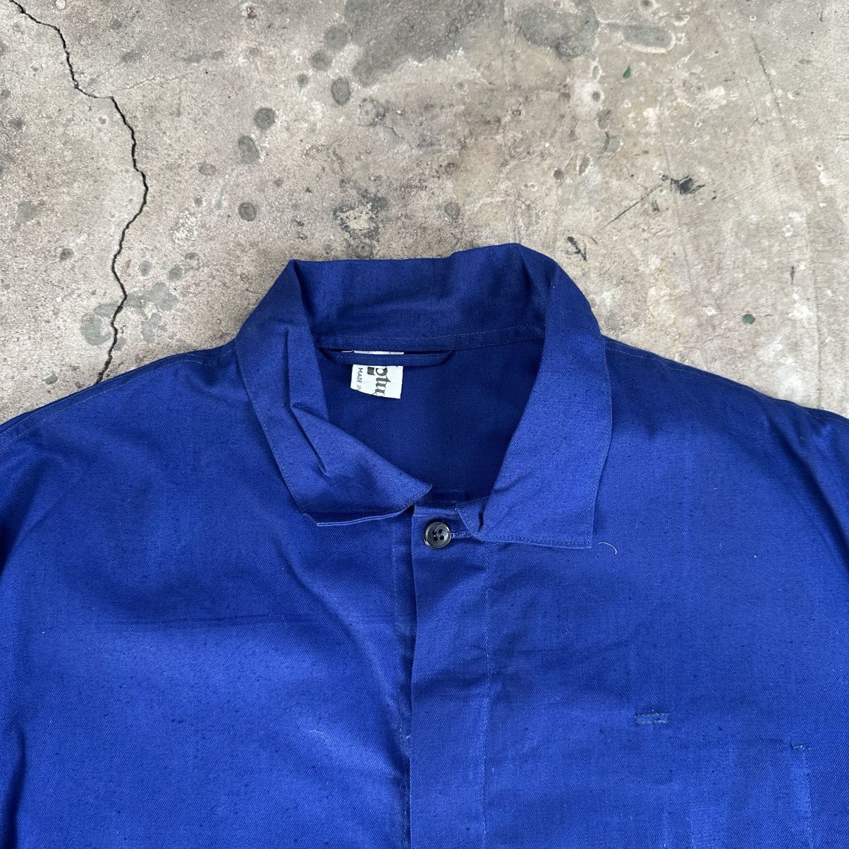Le Laboureur Lotus Vintage 70s French Workwear Chore Jacket Size US L / EU 52-54 / 3 - 3 Thumbnail