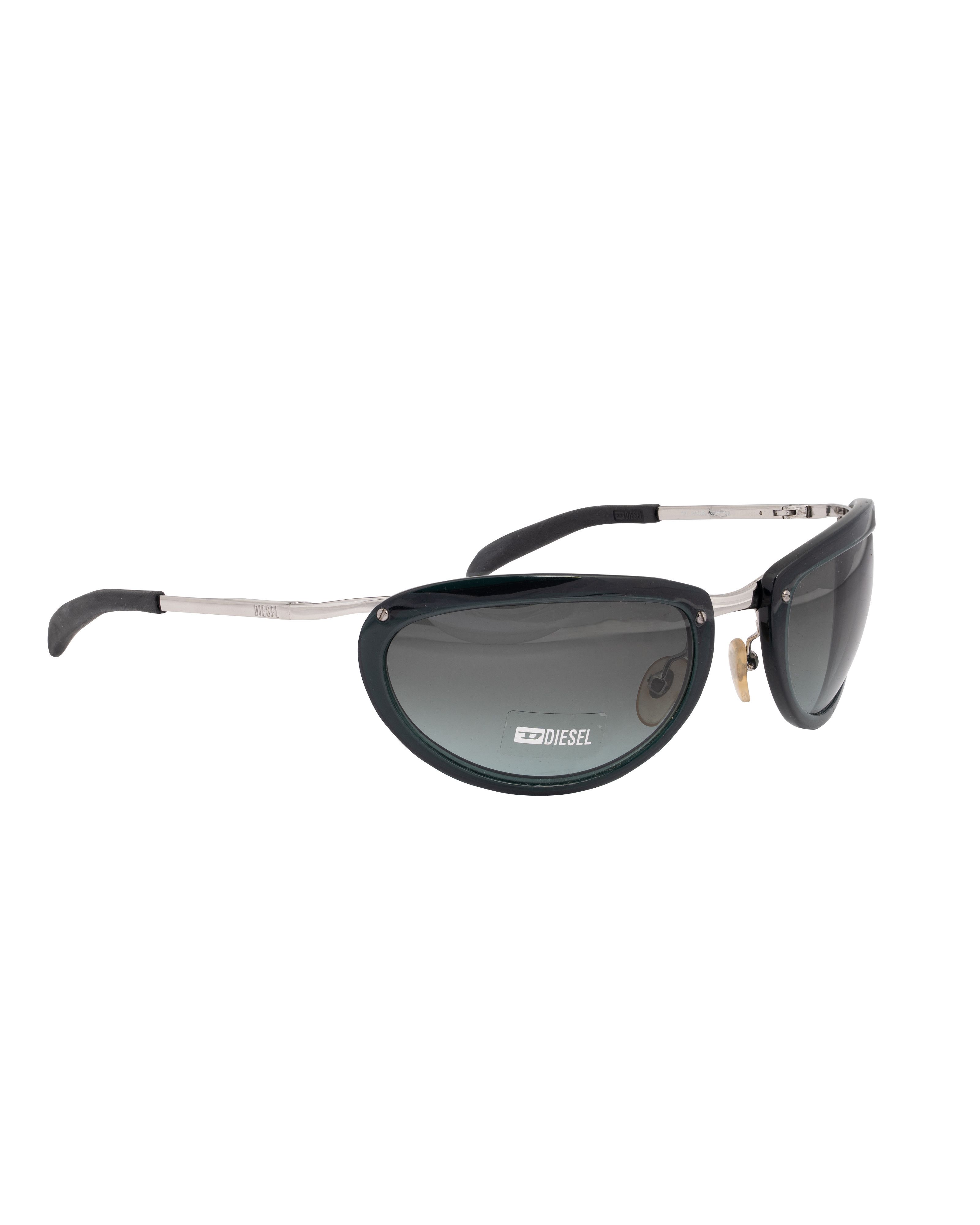 Diesel Diesel '00s Silver & Black Metal & Plastic Round Sunglasses Size ONE SIZE - 1 Thumbnail