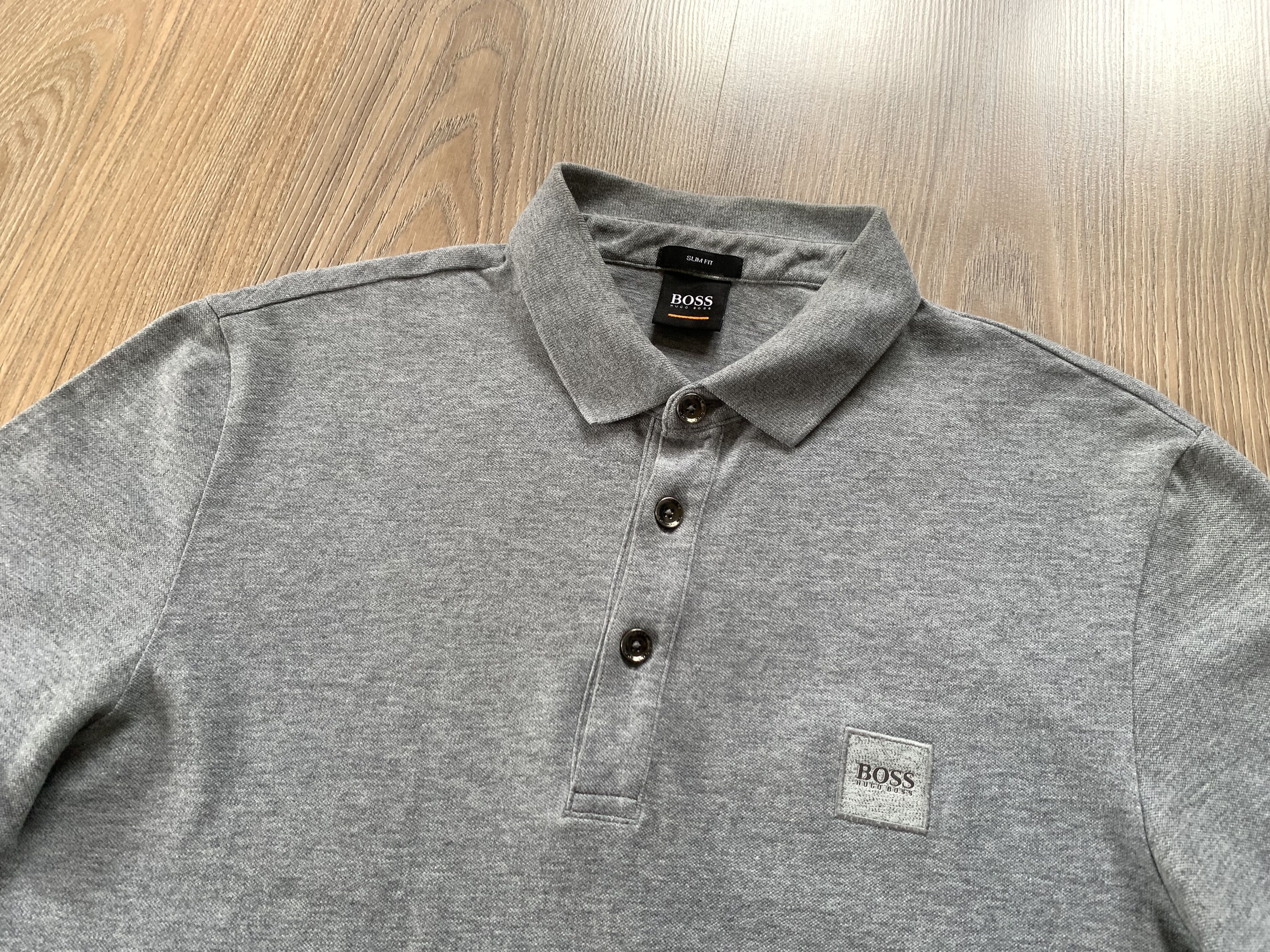 Hugo Boss Hugo Boss Orange Slim Fit Men Grey Polo T-Shirt Size US M / EU 48-50 / 2 - 4 Thumbnail
