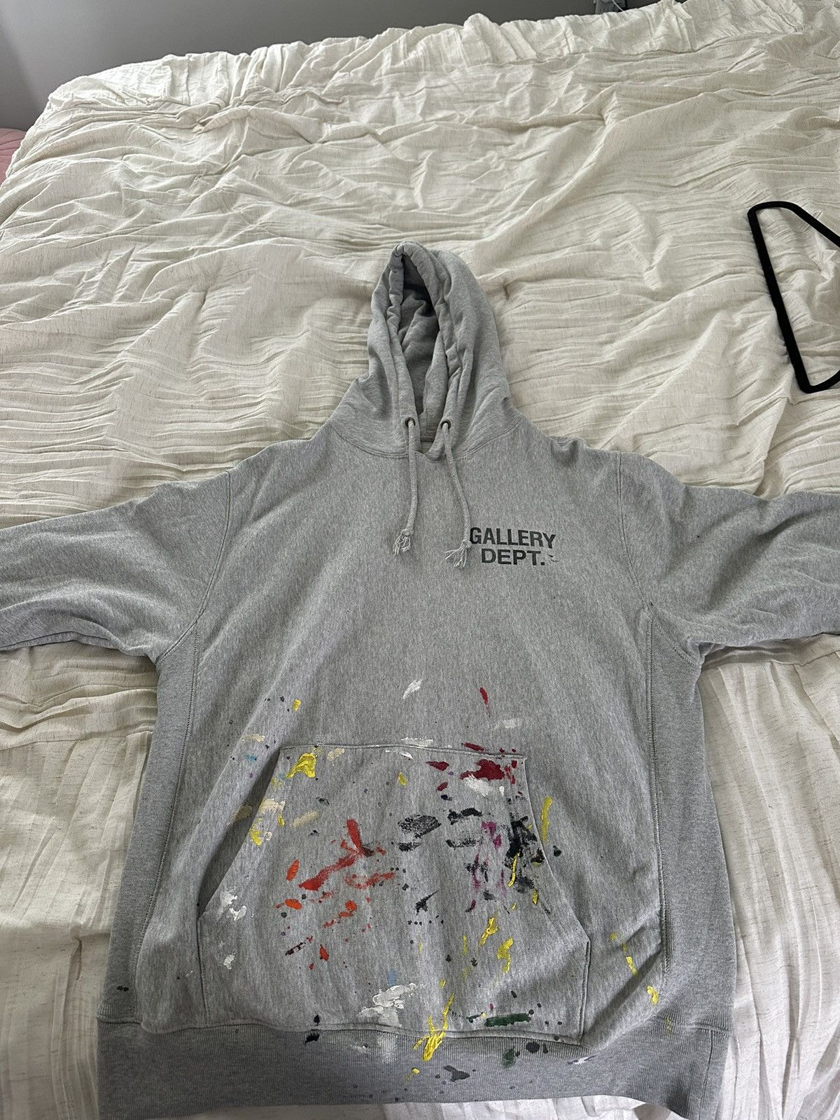 Gallery Dept. Sunfaded Centered Logo Hoodie Pink Men's - US