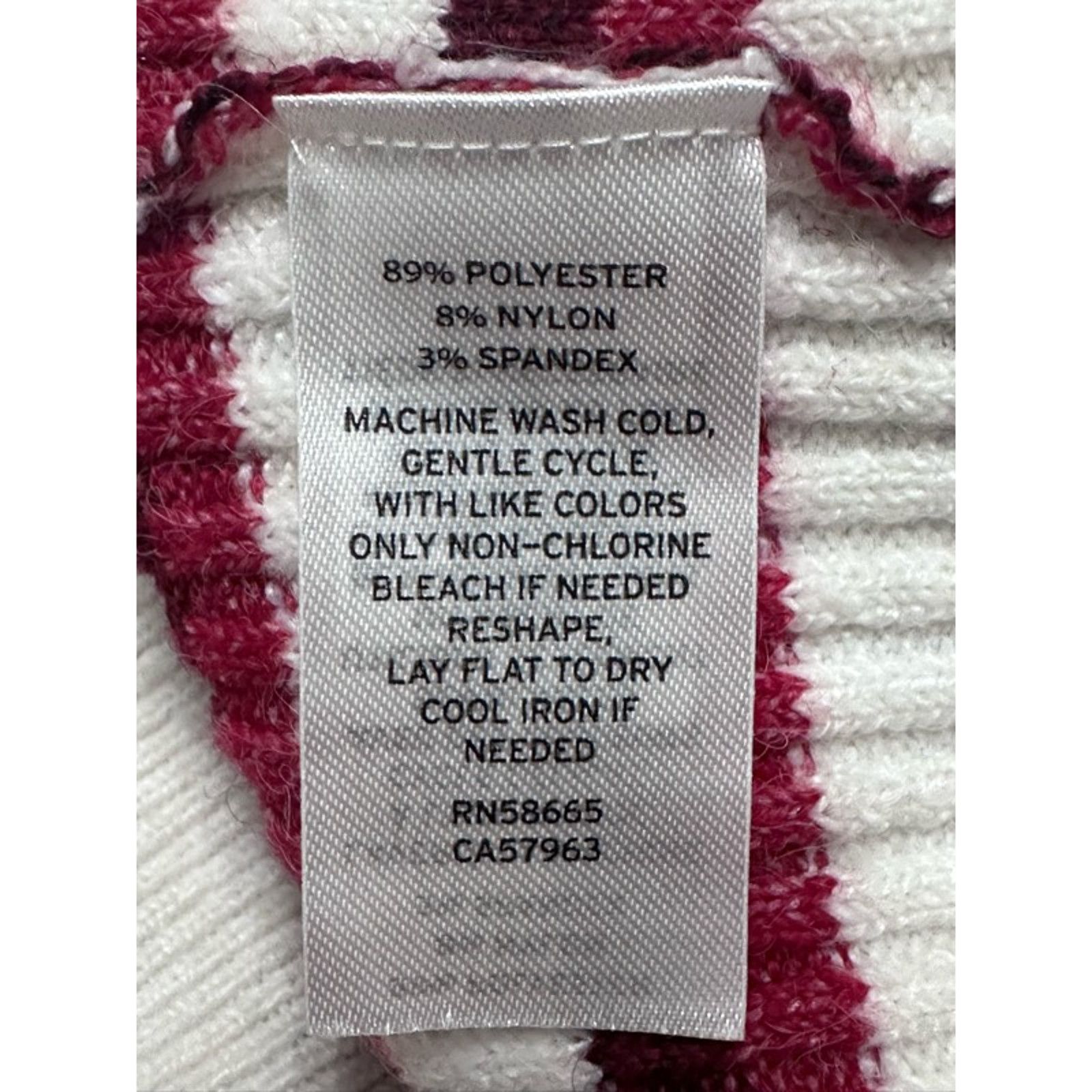Nordstrom Nordstrom Sweater Striped Ribbed Long Sleeve Red/White XL Size XL / US 12-14 / IT 48-50 - 8 Thumbnail