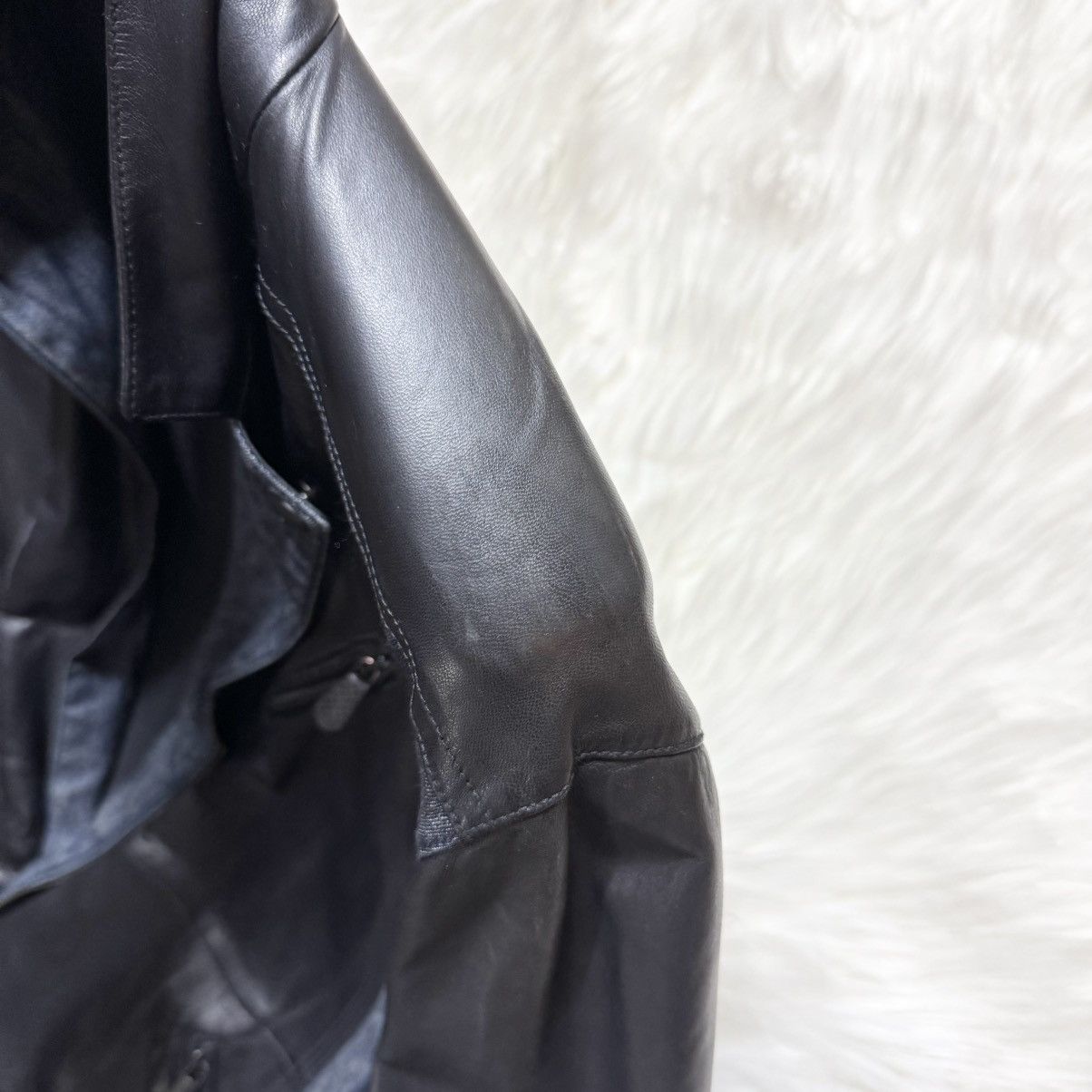 Bottega Veneta Bottega Veneta denim leather jacket size 50 black blue Size US M / EU 48-50 / 2 - 15 Thumbnail