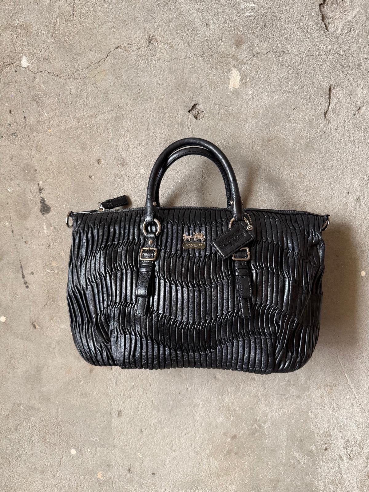 Coach Coach Madison Woven Shoulder Bag Black Size ONE SIZE - 2 Thumbnail