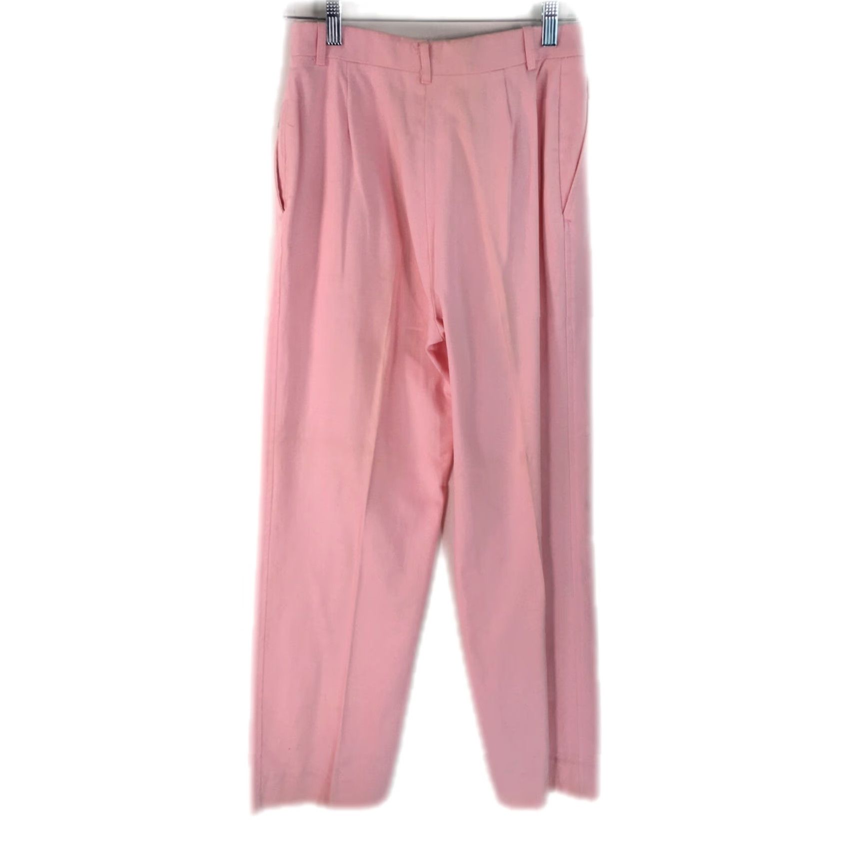 Vintage Harvé Benard Pink Pleated Dress Pants Women’s Size 10 28x30 Pinstripe Casual Regular Fit Size 32" / US 10 / IT 46 - 2 Thumbnail