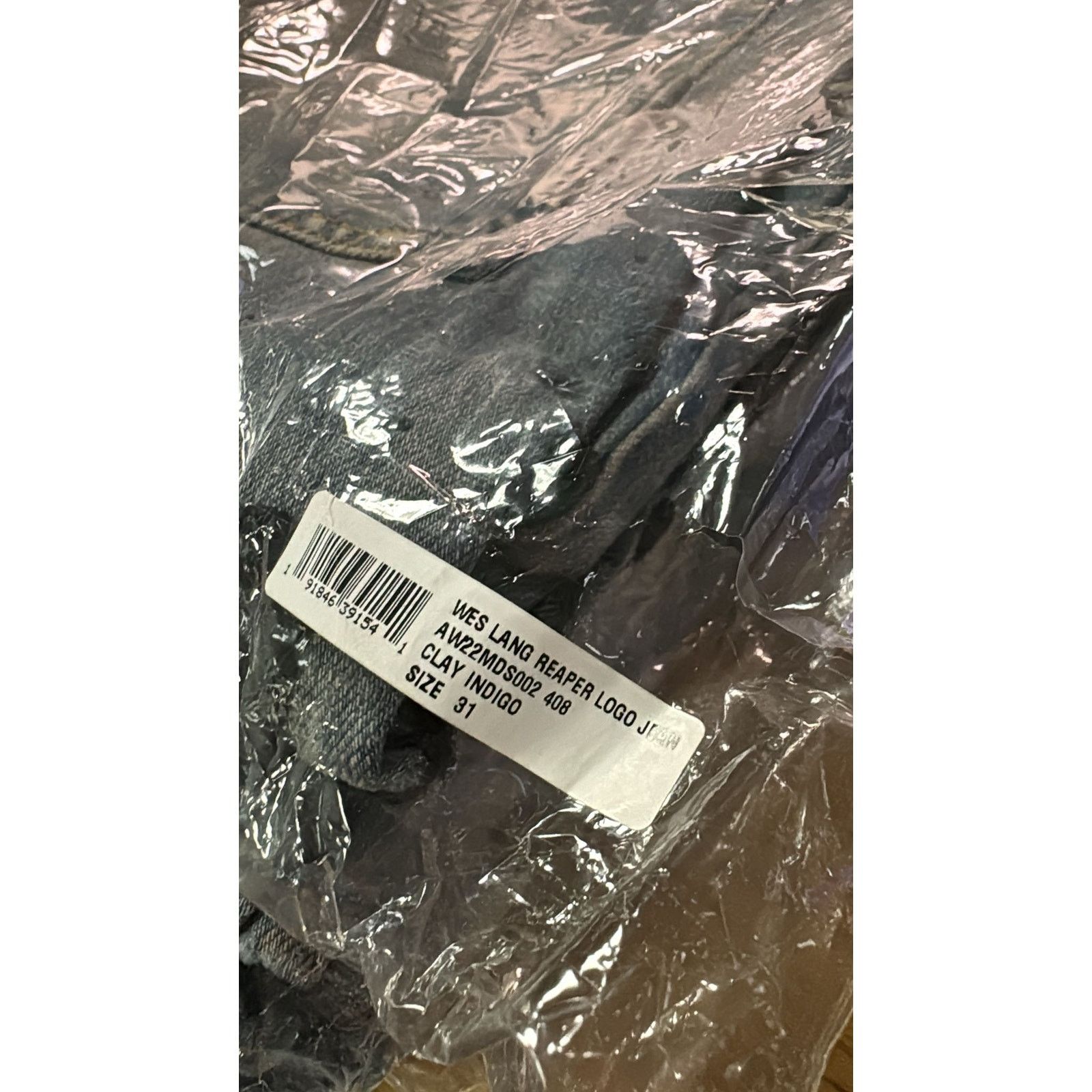 Amiri o1rshd1 Q:3 / Wes Lang Reaper Logo Jeans in Clay Indigo Size US 31 - 20 Thumbnail