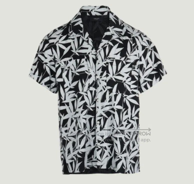 Amiri Amiri Black and white leaf short sleeve shirt Size US L / EU 52-54 / 3 - 1 Thumbnail