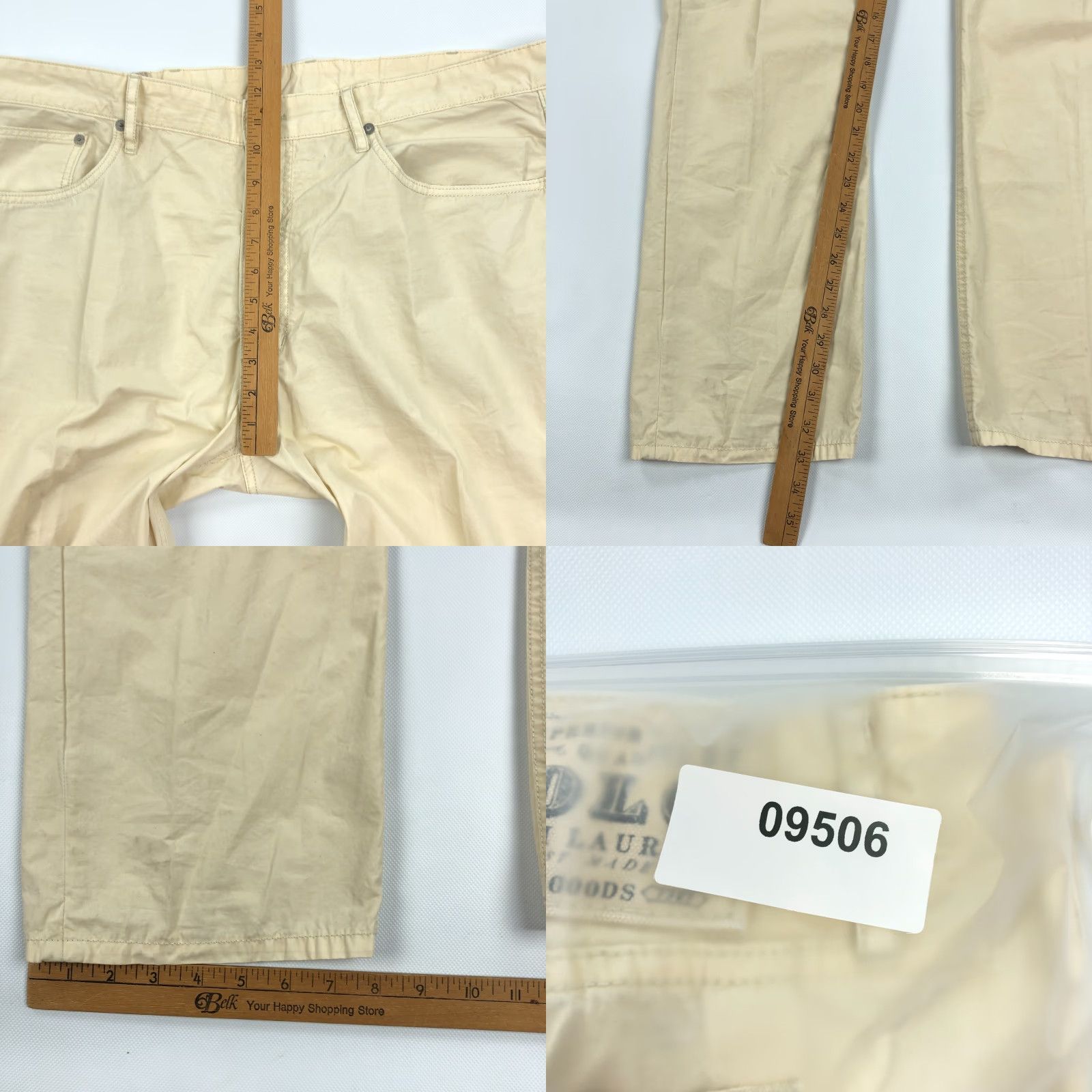 Polo Ralph Lauren Polo Ralph Lauren Jeans Slim 40x32 Varick Beige Distressed 5-Pocket Denim Men’s 40 Regular Medium Wash Varsity Vintage No Size US L / EU 52-54 / 3 - 10 Thumbnail