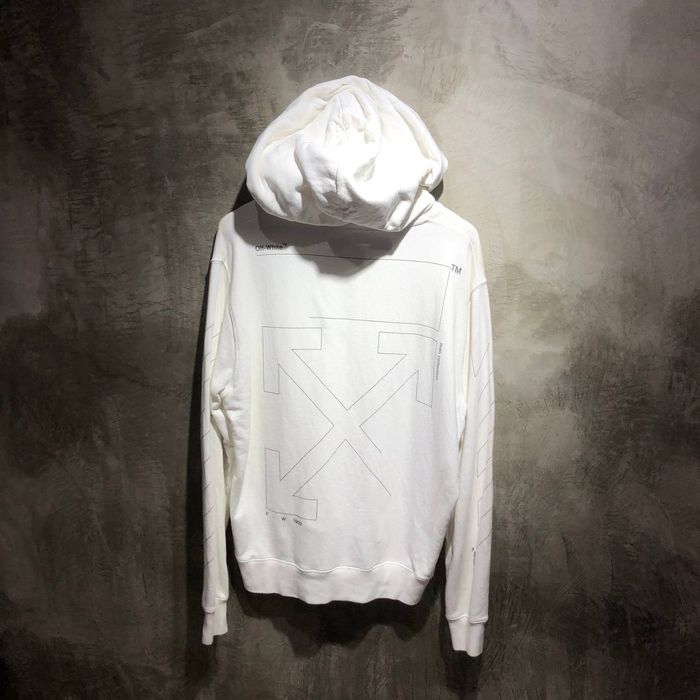 Off white unfinished discount hoodie