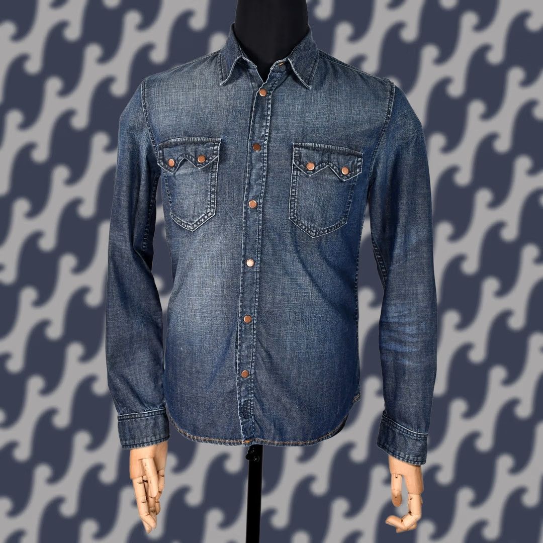 Nudie Jeans Nudie Jeans Western Denim Shirt Men S Size US S / EU 44-46 / 1 - 1 Thumbnail