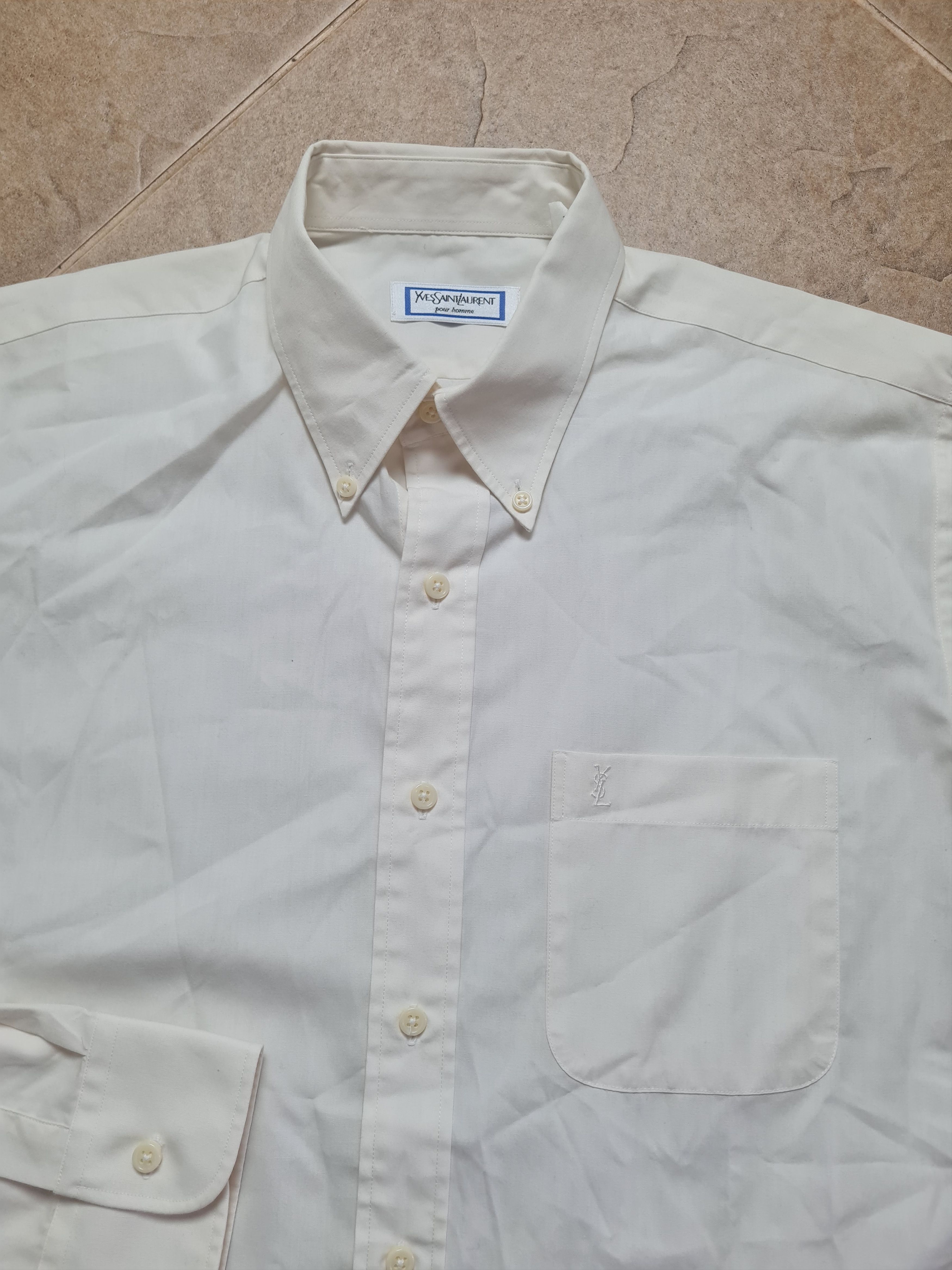 Yves Saint Laurent Vintage YSL Shirt Cotton Yves Saint Laurent Shirtsleeve 90s Size US M / EU 48-50 / 2 - 20 Thumbnail
