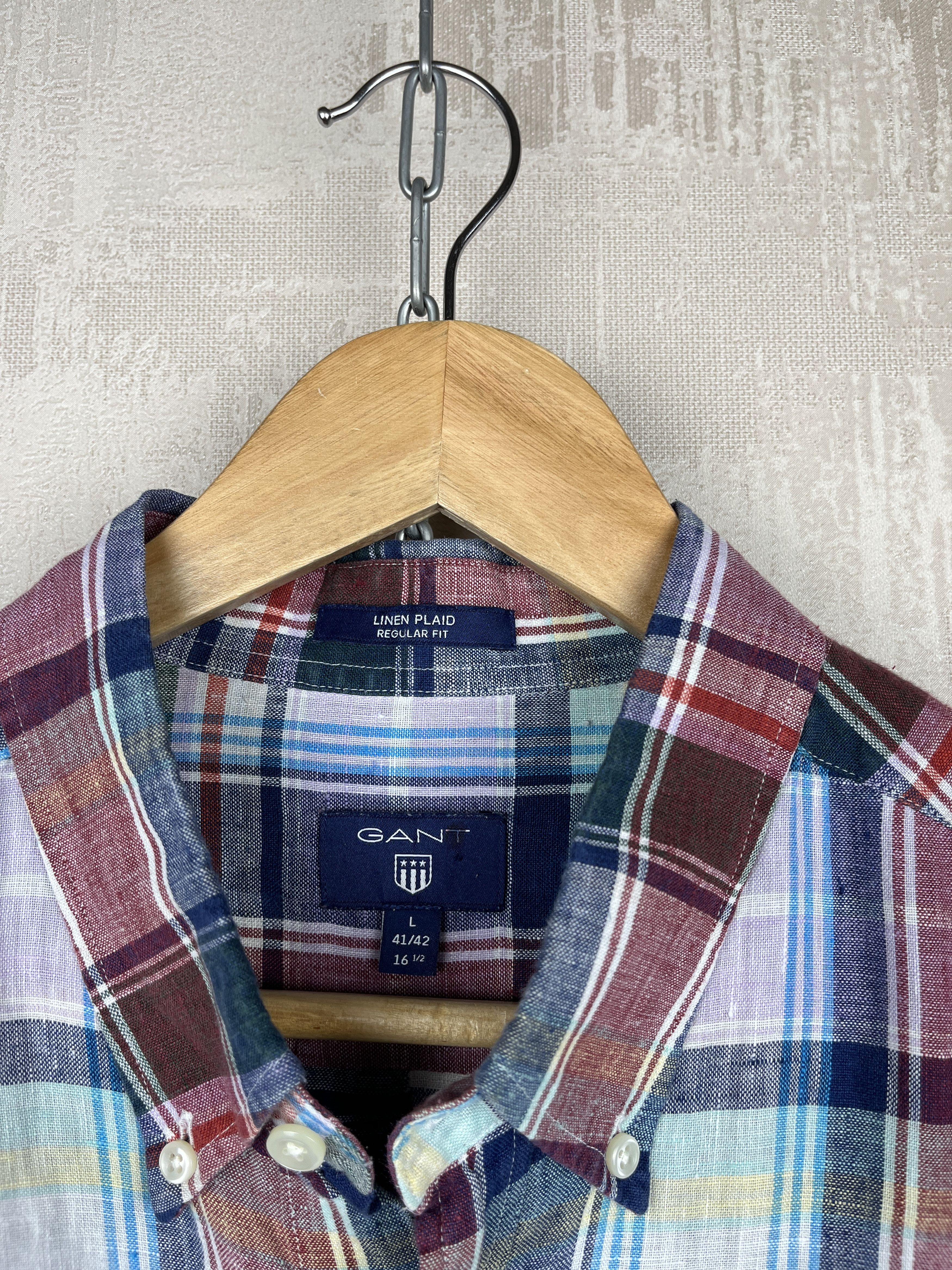 Gant Gant Linen Plaid Check Long Sleeve Shirt Button Down Size US L / EU 52-54 / 3 - 6 Thumbnail
