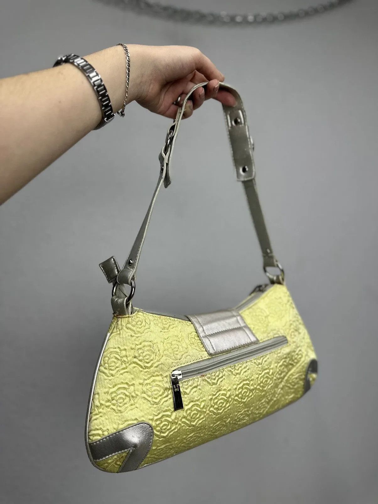 14th Addiction Vintage Japan Guess Leather Bag Yellow Messenger Y2K Size ONE SIZE - 6 Thumbnail