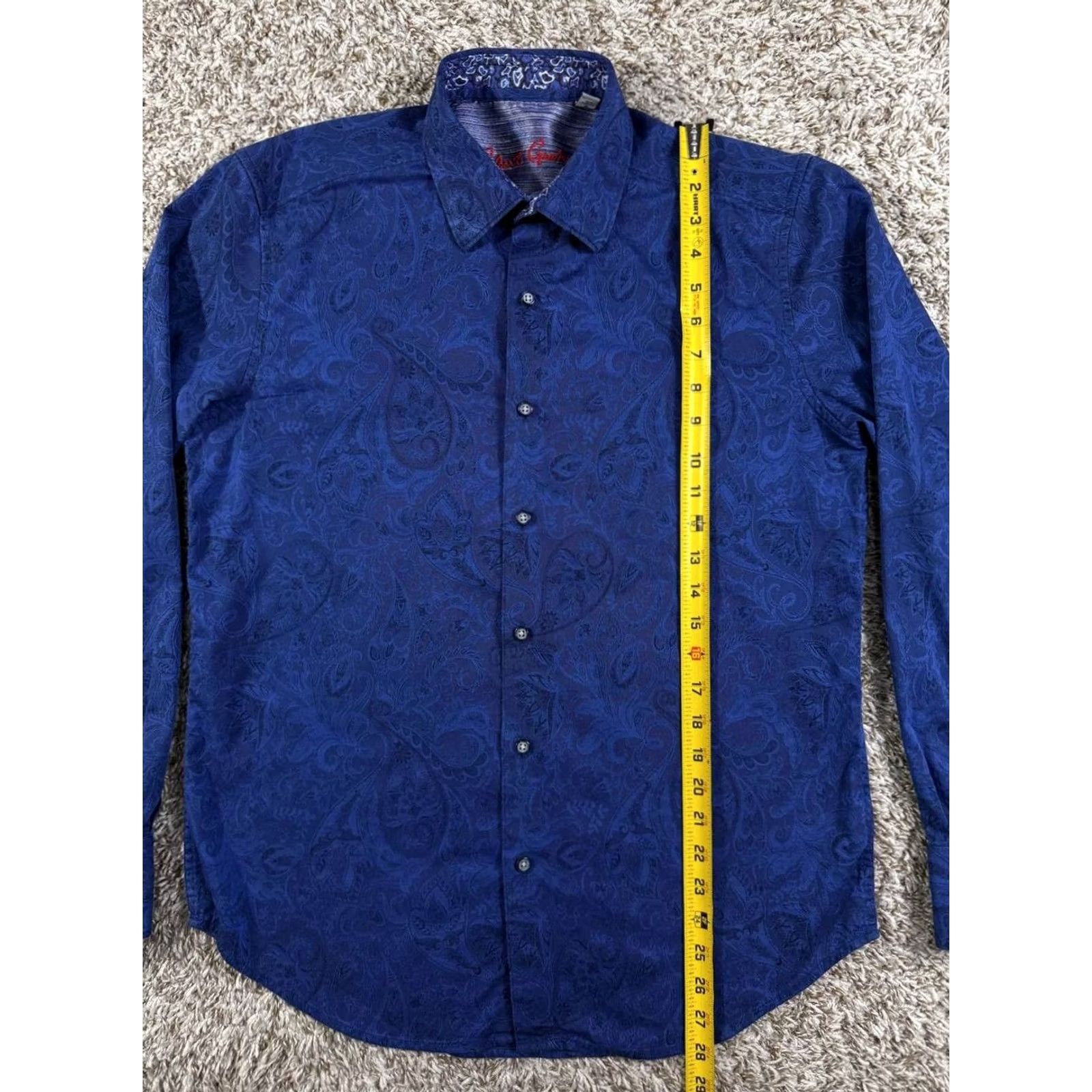 Robert Graham Robert Graham Long Sleeve Shirt Men Small Button-Up Royal Blue Size US S / EU 44-46 / 1 - 6 Thumbnail