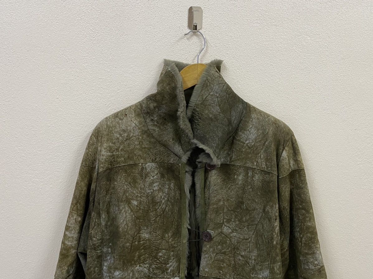 Vintage Vintage Leather Fur Rabbit Jacket Size L / US 10 / IT 46 - 5 Thumbnail