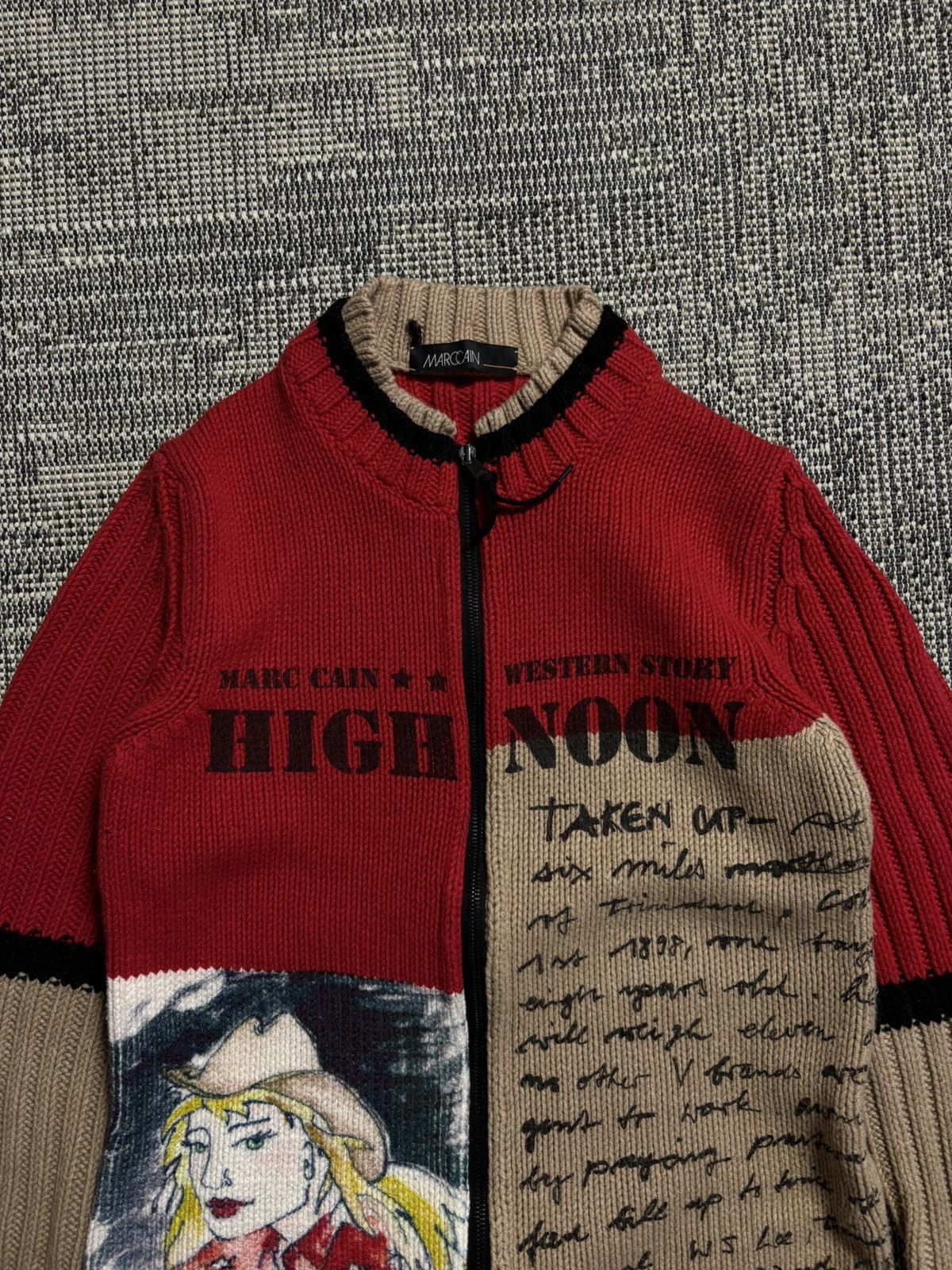 Italic Marc Cain Lampo Italy 🇮🇹 Wool Full Zip Sweater Size S / US 4 / IT 40 - 3 Thumbnail