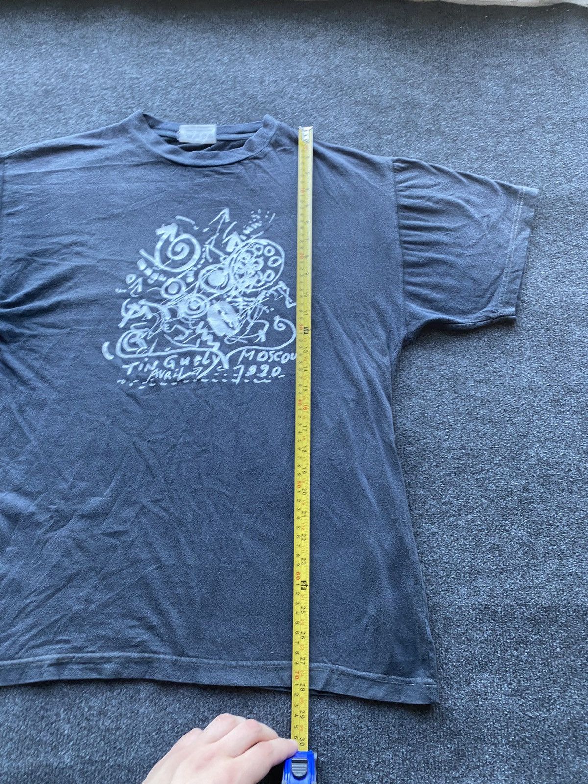 Vintage 🔥1990 Art Jean Tinguely Design Unique Tee faded black Xl Size US XL / EU 56 / 4 - 9 Thumbnail