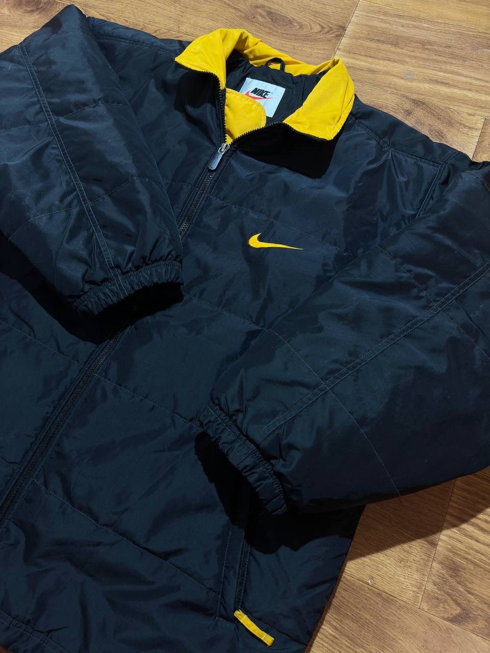 Nike × Vintage Vintage Nike Puffer Jacket Down 90s Big Embroidered Logo Size US XL / EU 56 / 4 - 3 Thumbnail