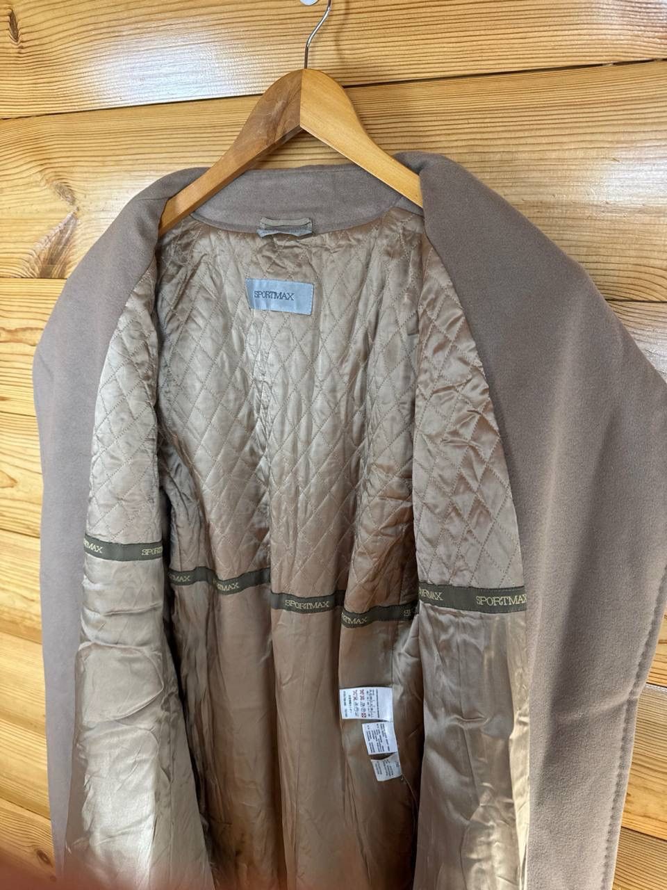 Sportmax Sportmax Wool Cashmere Coat Beige Belted Long Italy Size XL / US 12-14 / IT 48-50 - 9 Thumbnail