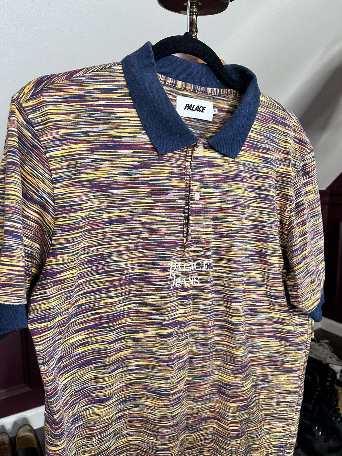 Palace Space yarn “Palace Jeans” embroidered polo shirt Size US S / EU 44-46 / 1 - 2 Thumbnail