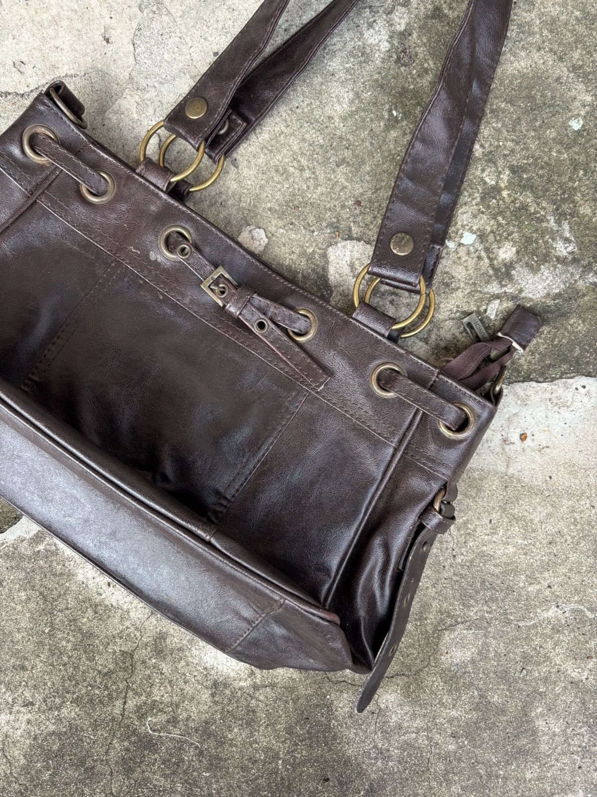 Vintage Vintage Dark Brown Tote Size ONE SIZE - 4 Thumbnail