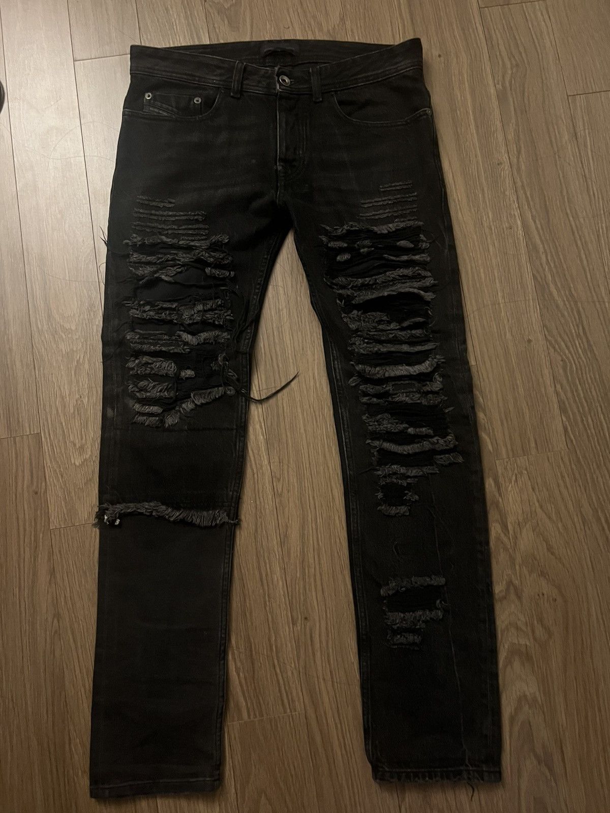 Diesel Black Gold Diesel Black Gold Distressed Denim Size US 29 - 1 Thumbnail