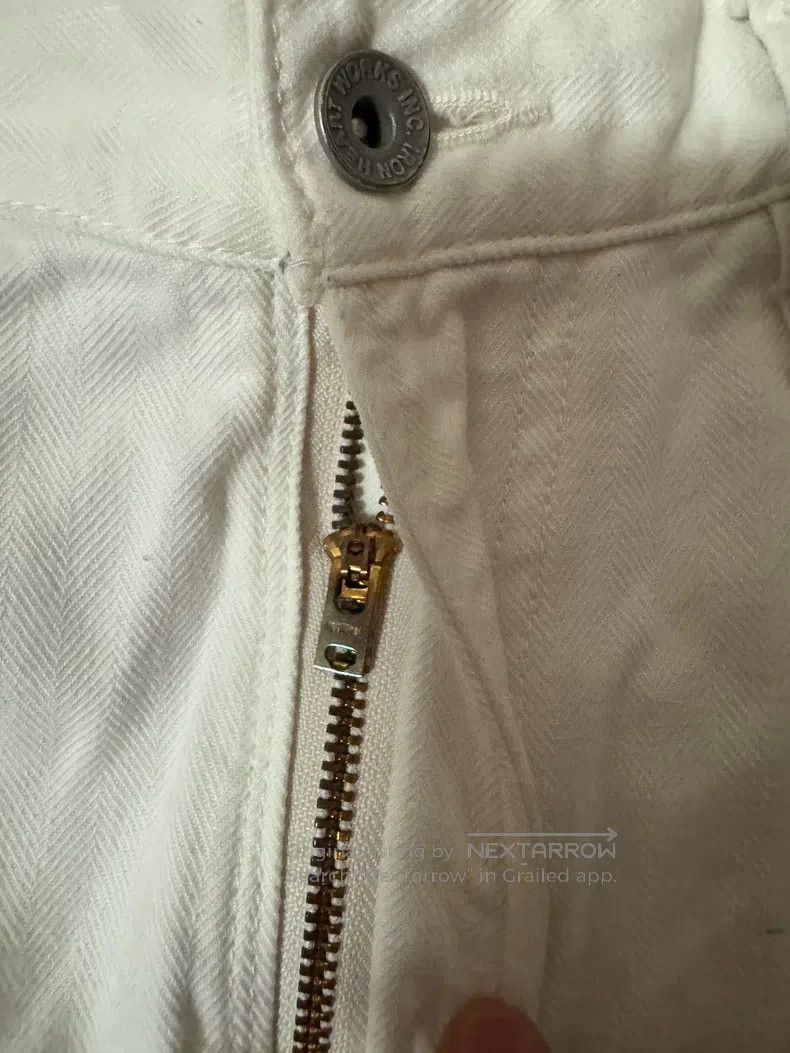 Iron Heart Iron Heart Rare White Herringbone Work Pants Size US 31 - 4 Thumbnail