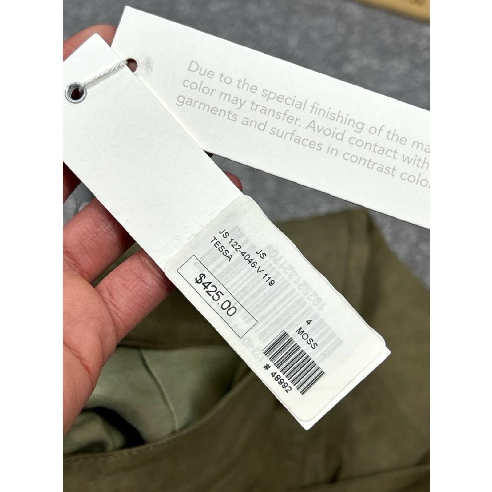 Jonathan Simkhai Jonathan Simkhai Tessa Vegan Leather Pants Womens 4 Green Lined Straight Leg New Size 27" / US 4 / IT 40 - 7 Thumbnail