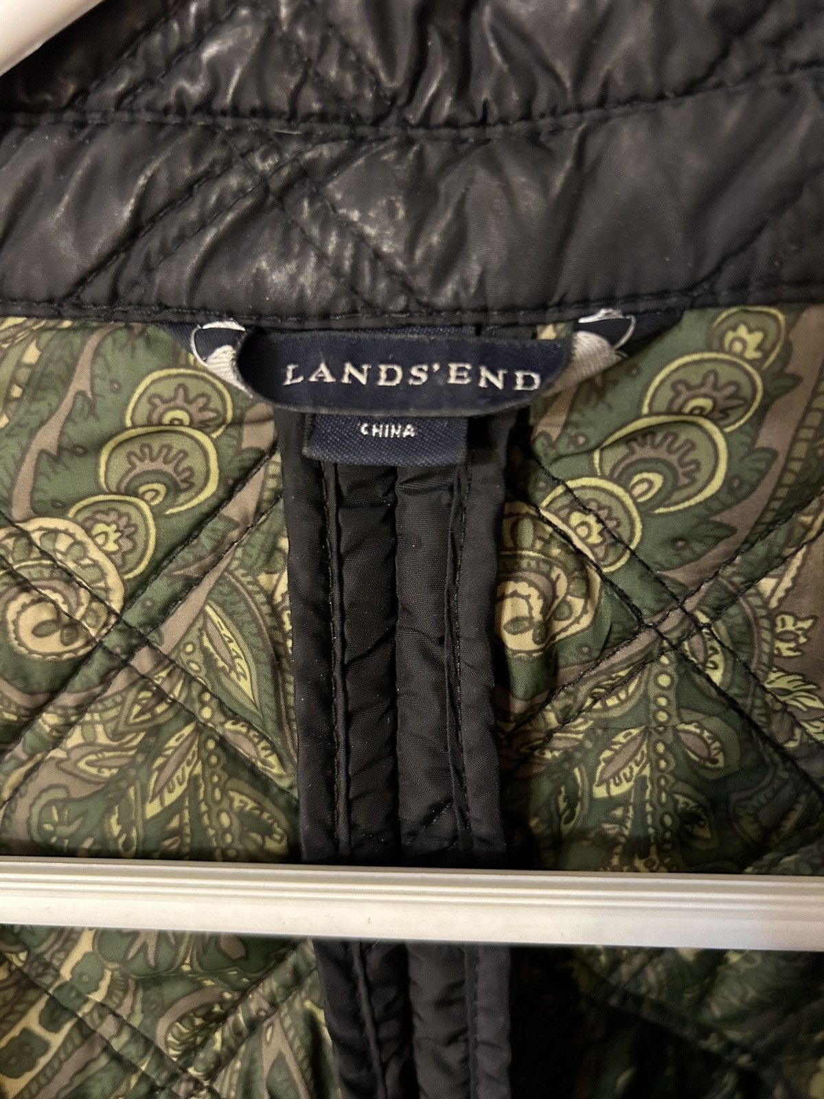 Lands' End Jacket: land’s end black quilted blanket jacket rn 82830 xl Size US XL / EU 56 / 4 - 6 Thumbnail