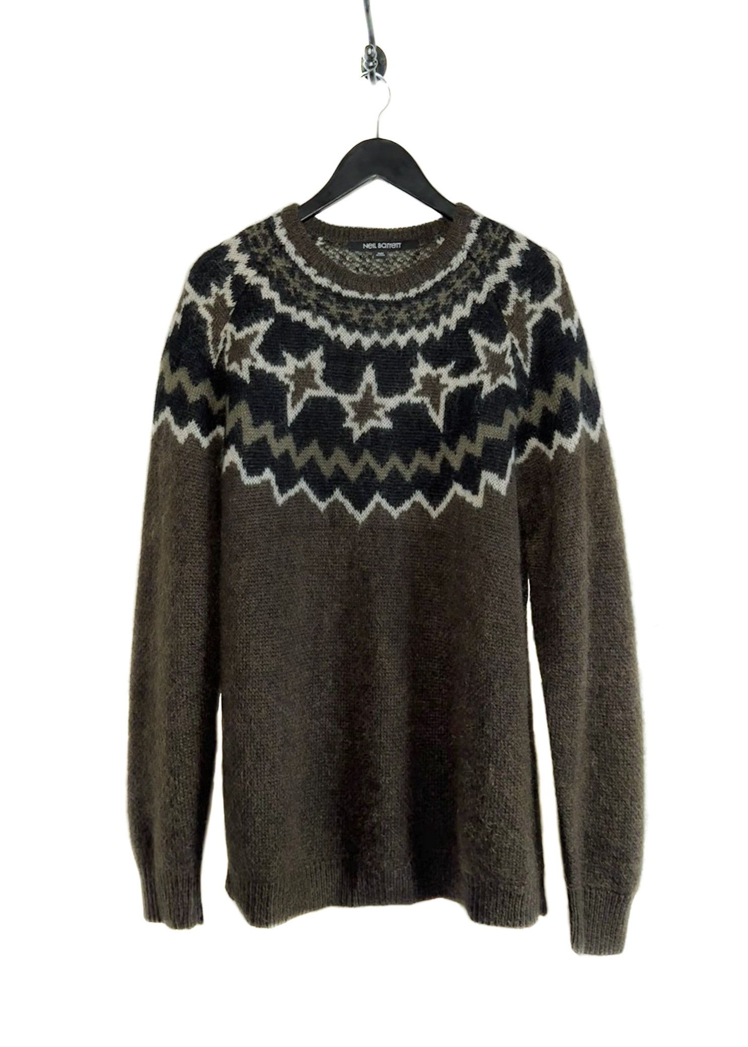 Neil Barrett Neil Barrett Olive Green Mohair-blend Sweater Size US XL / EU 56 / 4 - 1 Thumbnail