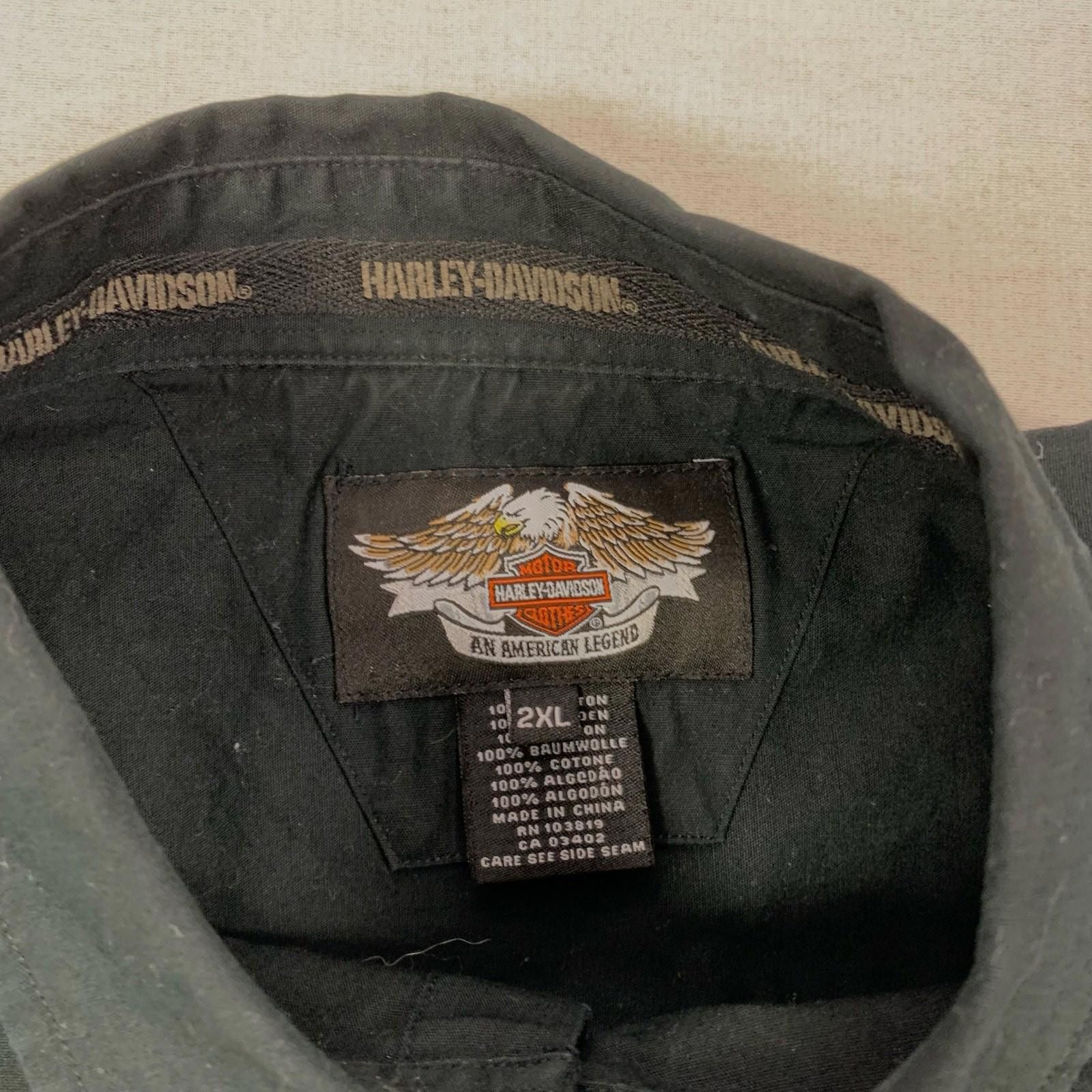 Harley Davidson Harley Davidson Ride Hard Eagle Button Down Shirt 2XL Y2K Size US XXL / EU 58 / 5 - 3 Thumbnail