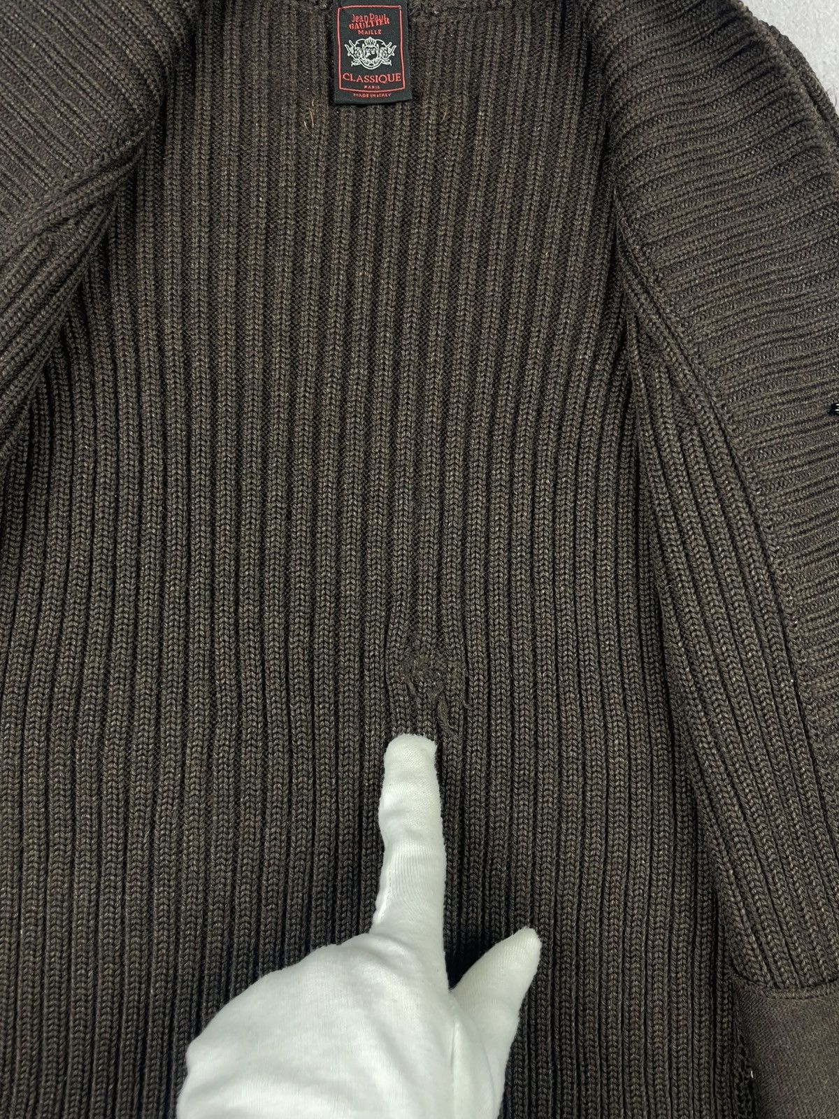 FUZZI × Jean Paul Gaultier × Vintage Vintage Jean Paul Gaultier Fuzzi Knitted Cardigan-Sweater Size M / US 6-8 / IT 42-44 - 20 Thumbnail
