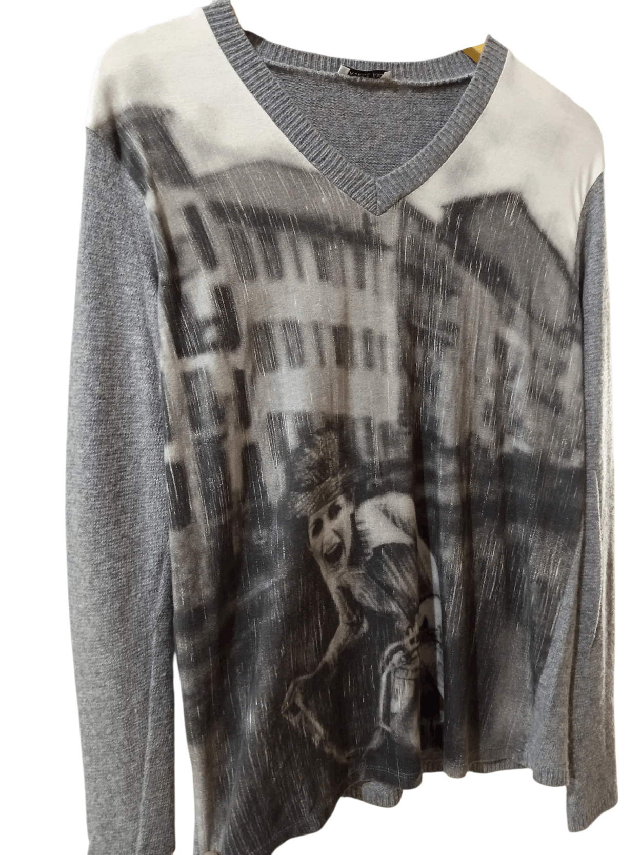 Other Maurice Abot Art Print Knit V-Neck Sweater Size US M / EU 48-50 / 2 - 5 Thumbnail