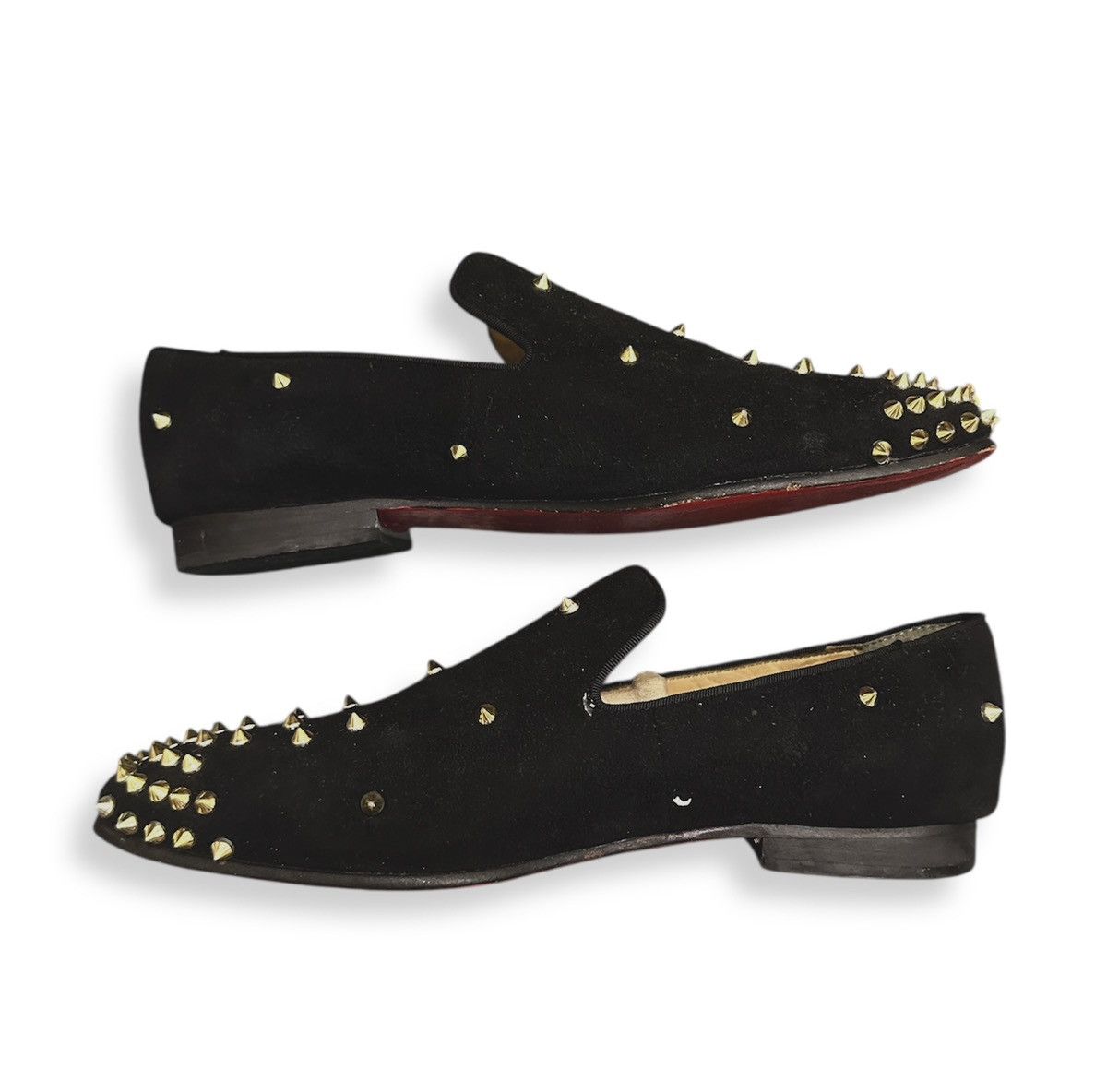 Christian Louboutin Black Suede Christian Louboutin Spikes Slip on Casual Loafer Size US 10 / EU 43 - 6 Thumbnail