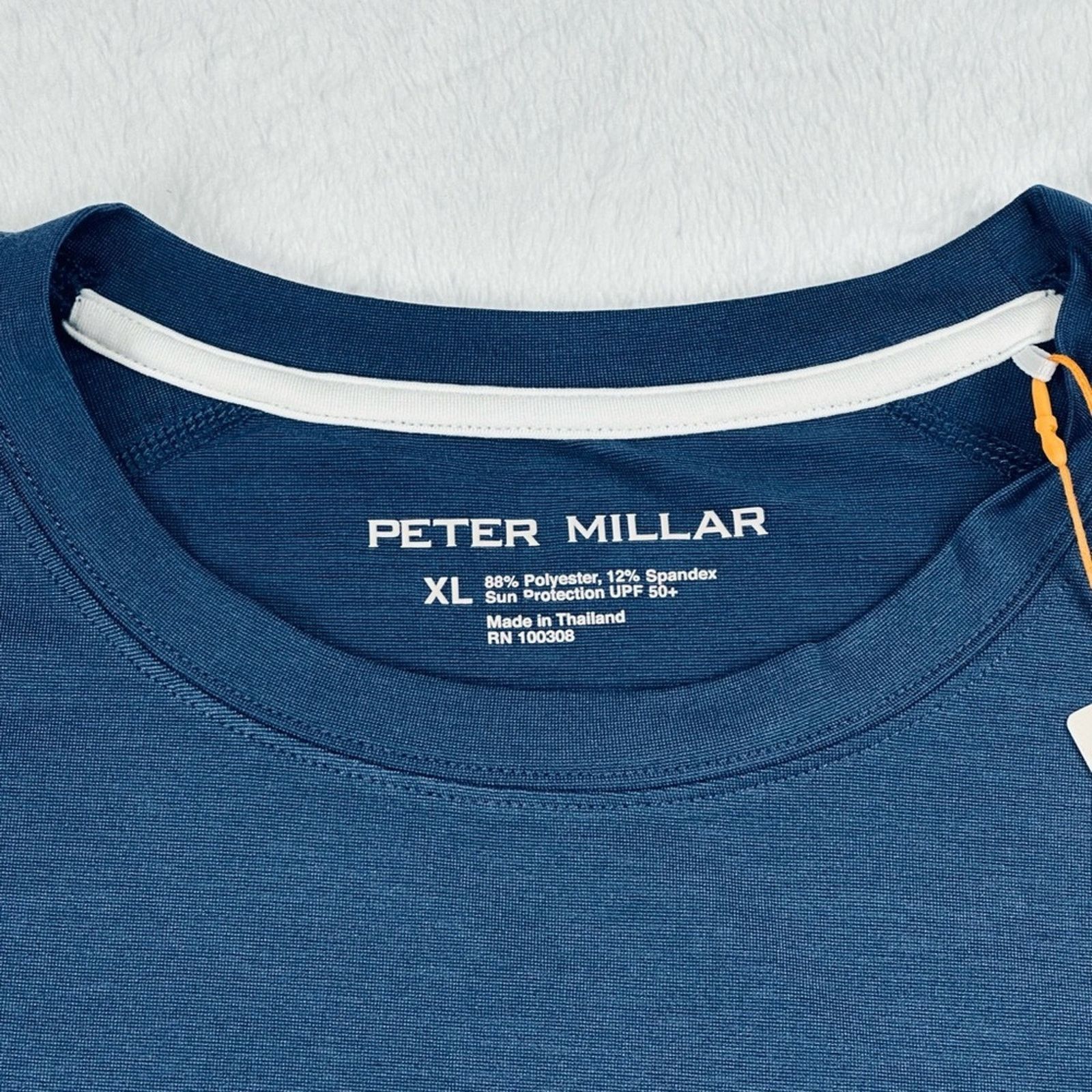 Peter Millar Peter Millar Mens XL Active Navy Blue Performance Golf Shirt Size US XL / EU 56 / 4 - 8 Thumbnail