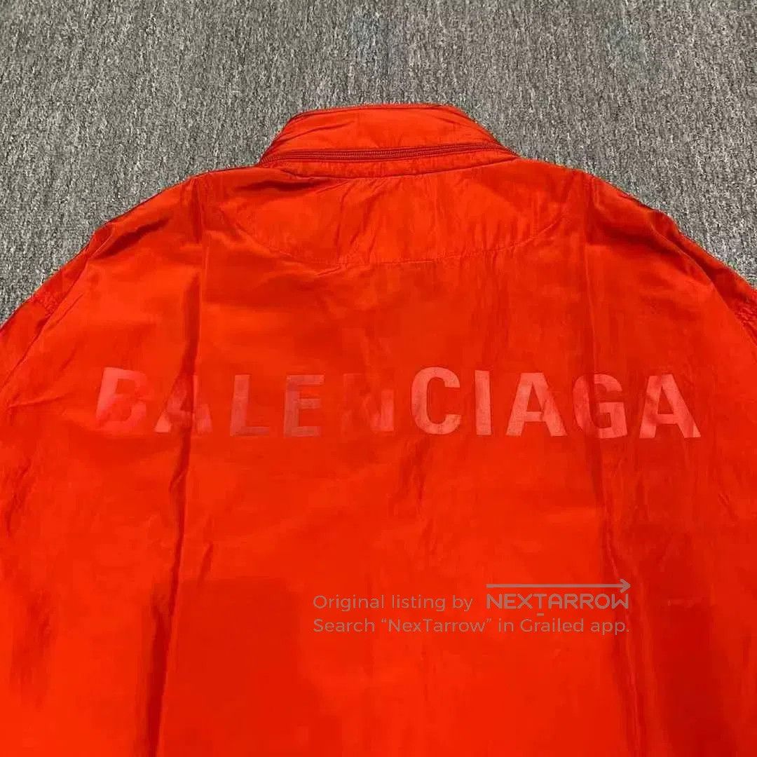 Balenciaga Balenciaga Red Embroidered Logo Jacket. Size US M / EU 48-50 / 2 - 6 Thumbnail