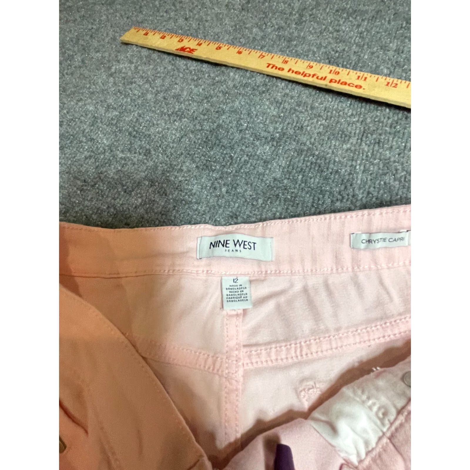 Nine West Nine West Pants Capris Jeans Womens Size 12 Pink Denim Capri Womens 12 Pink Jeans Capris Nine West Women Regular Solid Vintage No Ladies Womens Size 34" / US 12 / IT 48 - 4 Thumbnail
