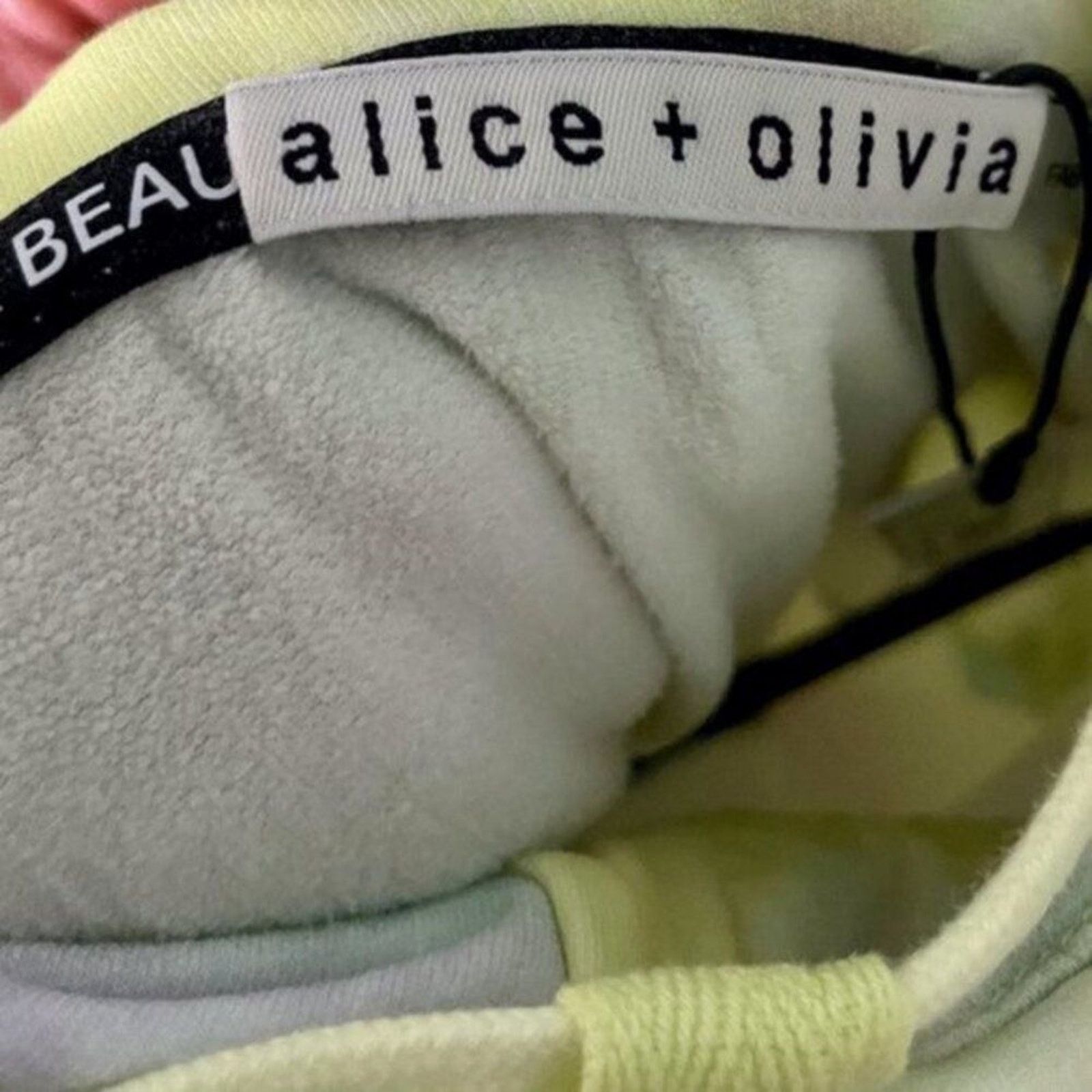 Alice + Olivia Alice + Olivia Tie Dye Funnel Neck Crop Hoodie Beachside Size L / US 10 / IT 46 - 7 Thumbnail