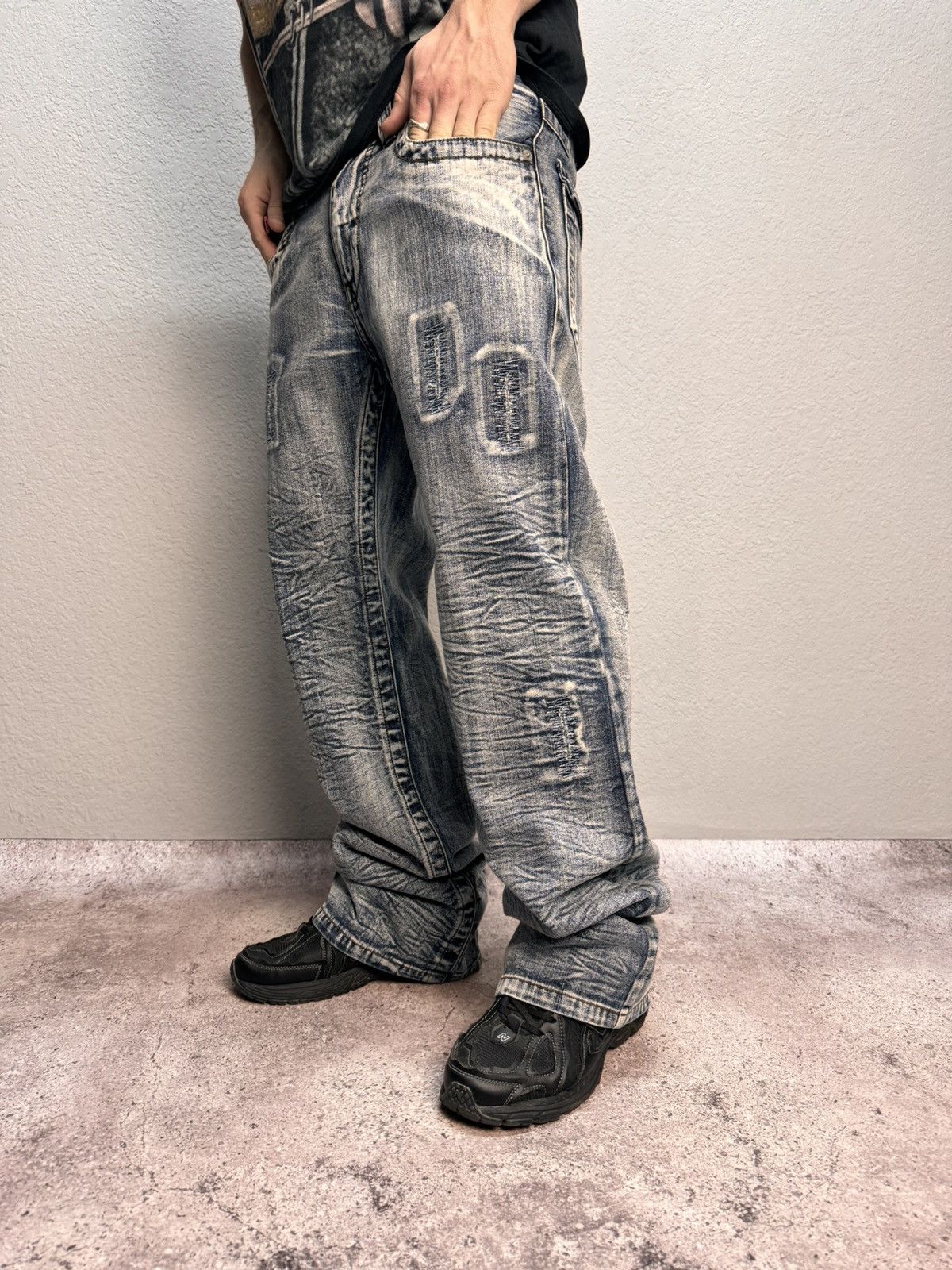 Jean Paul Gaultier VTG 00s JPG style Japanese Distressed Cargo pants jeans Size US 32 / EU 48 - 1 Thumbnail