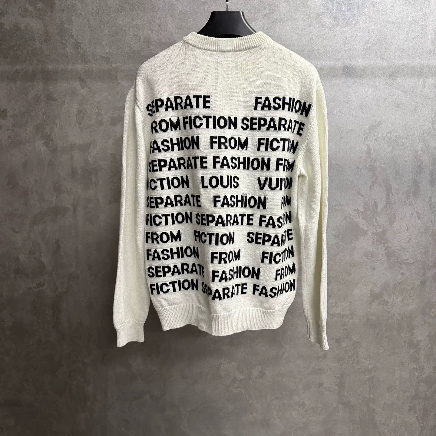 Louis Vuitton Louis Vuitton White Jacquard Letter Pullover Size US L / EU 52-54 / 3 - 5 Thumbnail
