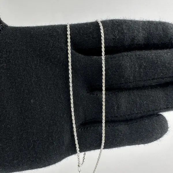 Jewelry Silver Chain Solid .925 Silver Rope Chain 1.5mm 20 Inches Size ONE SIZE - 4 Thumbnail